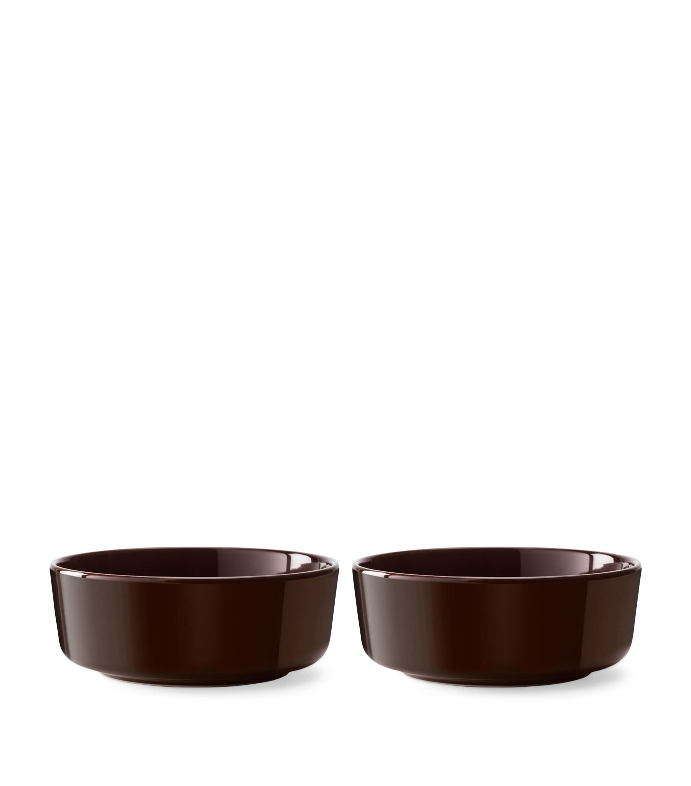 Set of 2 Porcelain Collective Cereal/Soup Bowls (15cm) MOCHA Image 4