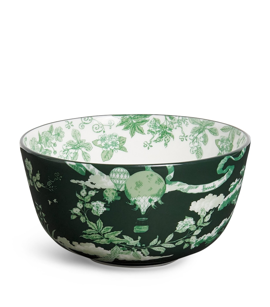 Fine Bone China Toile Bowl (11cm) GREEN Image 1