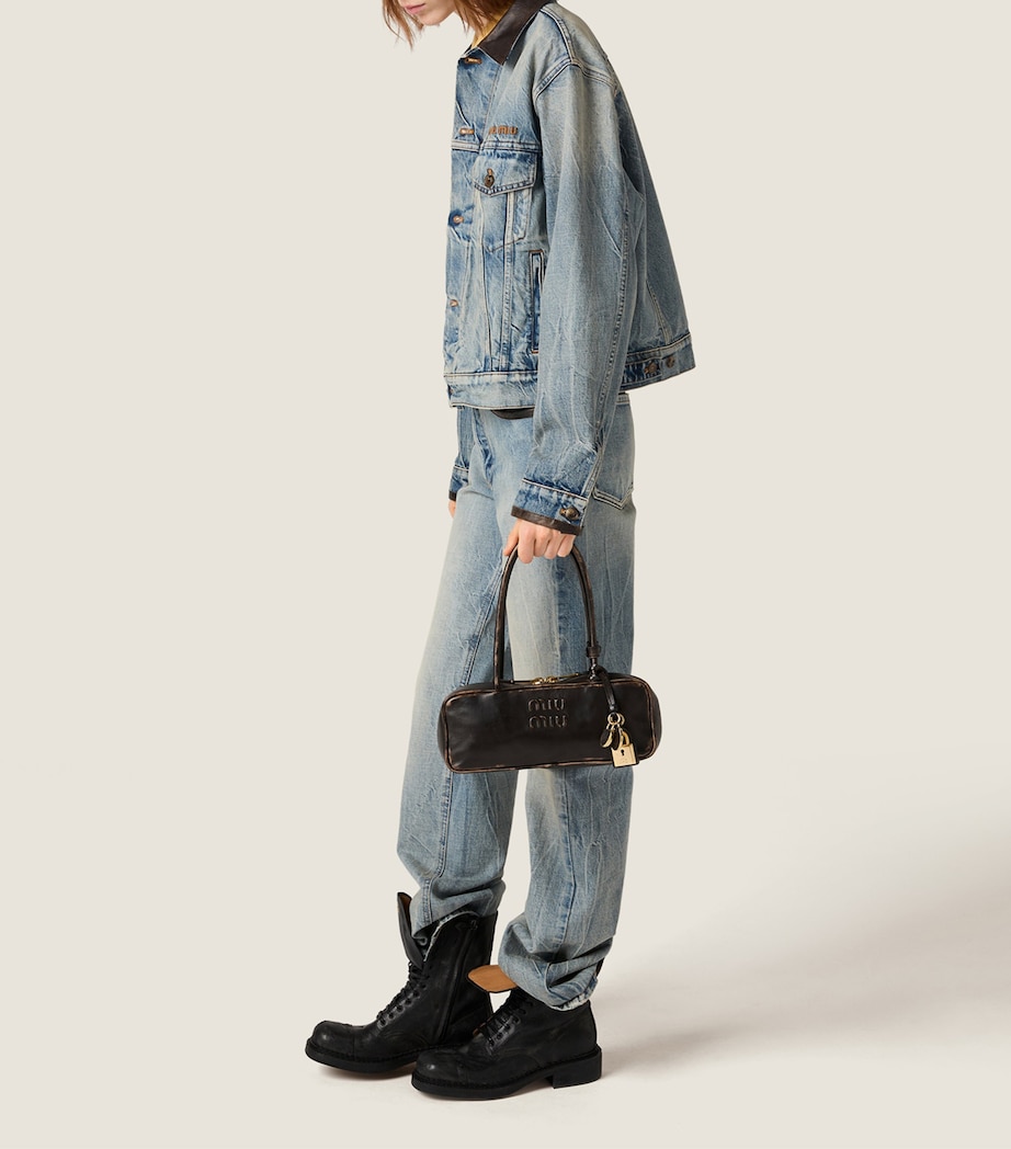 Leather Beau Top-Handle Bag F0201 Image 2