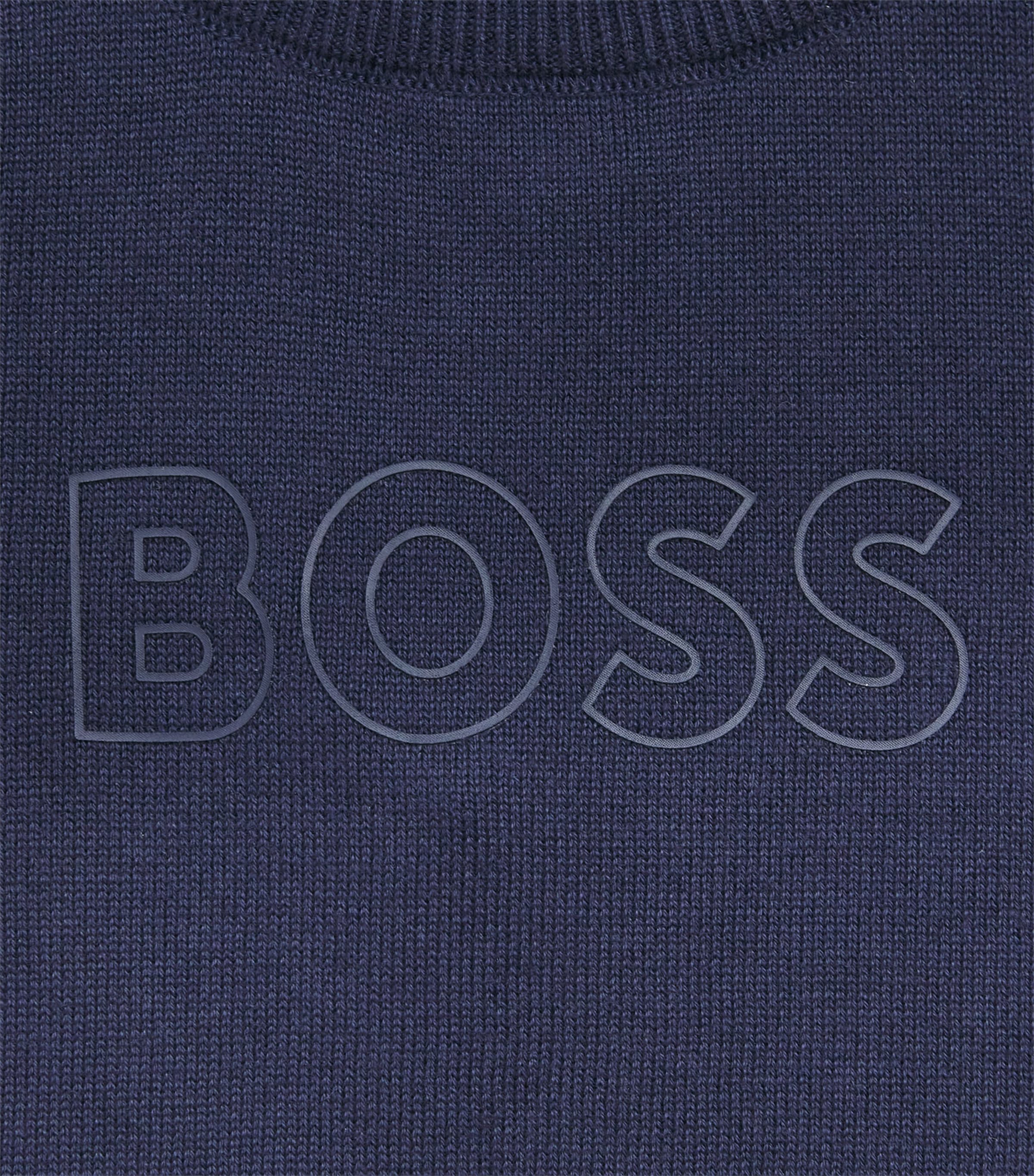 BOSS Kidswear Cotton Logo Sweater (3-36 Months) Navy Image 3