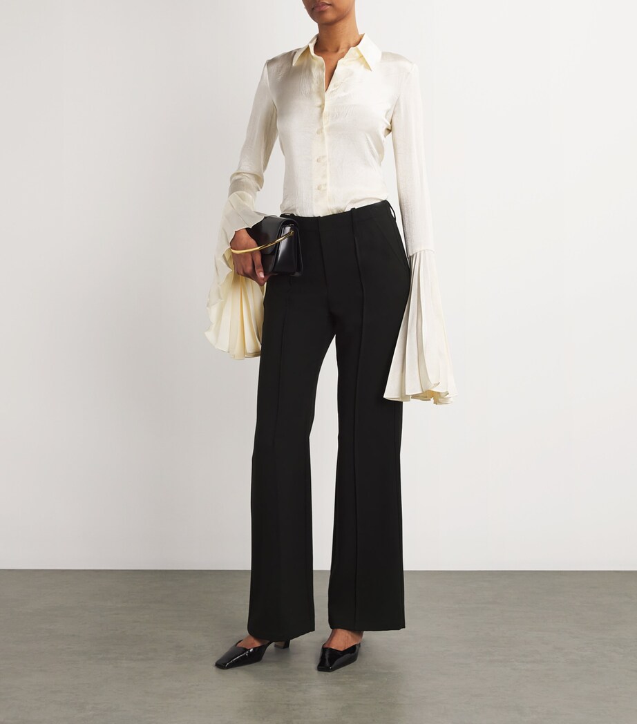 Ansel Wide-Leg Tailored Trousers BLACK Image 2