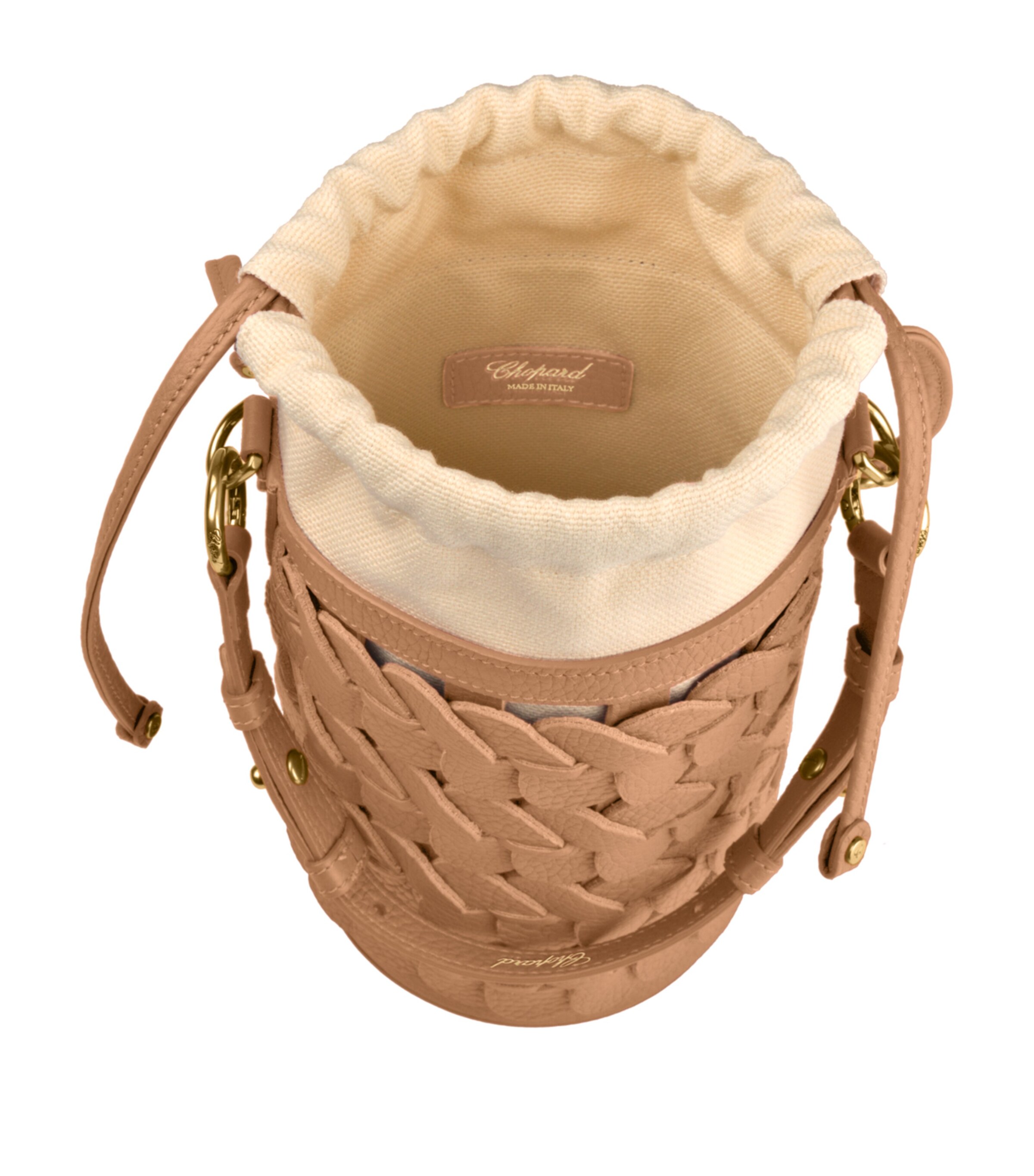 Mini Happy Hearts Bucket Bag CAMEL Image 4