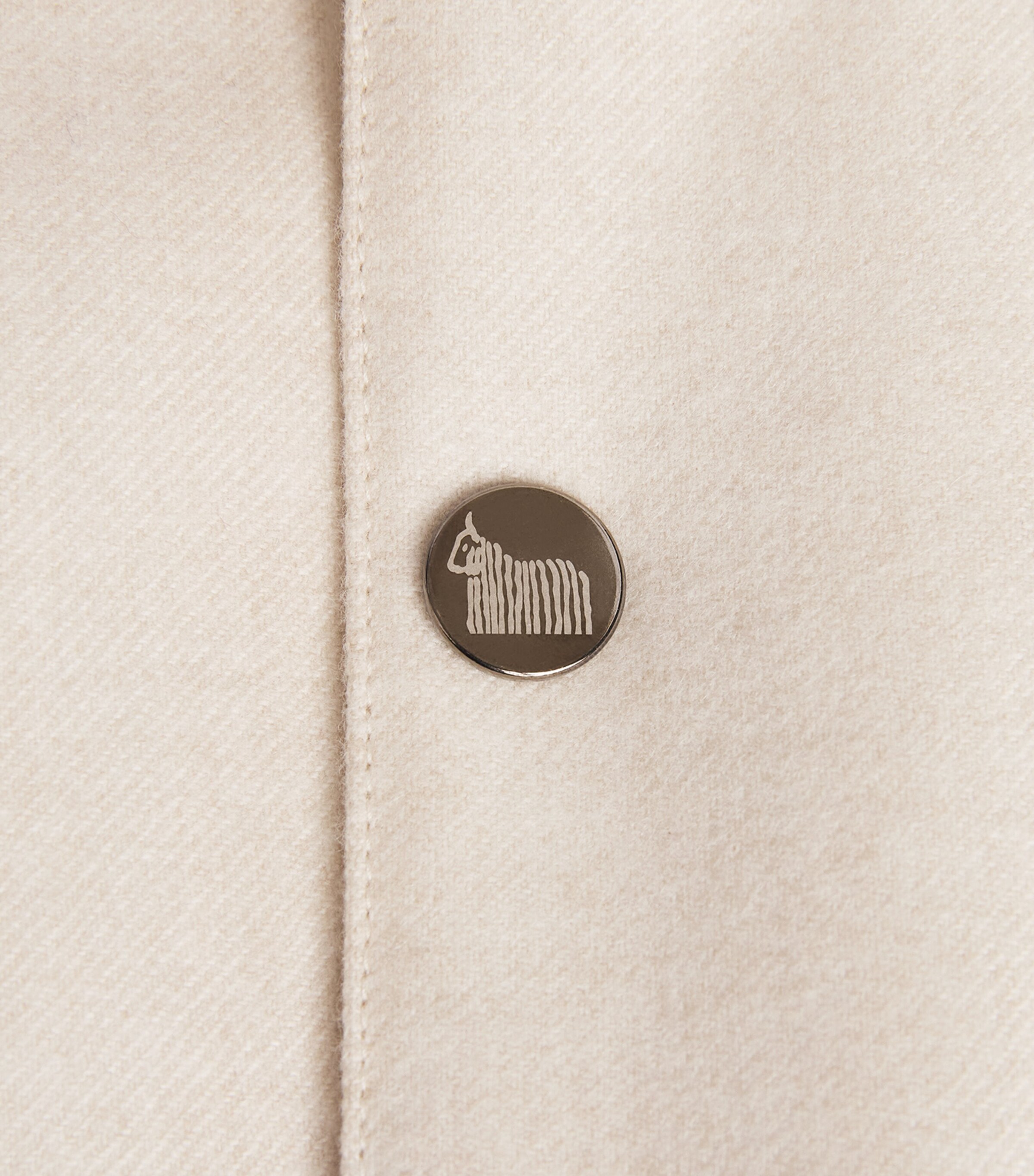 Colombo Mens Cashmere Overcoat Natural White Image 7