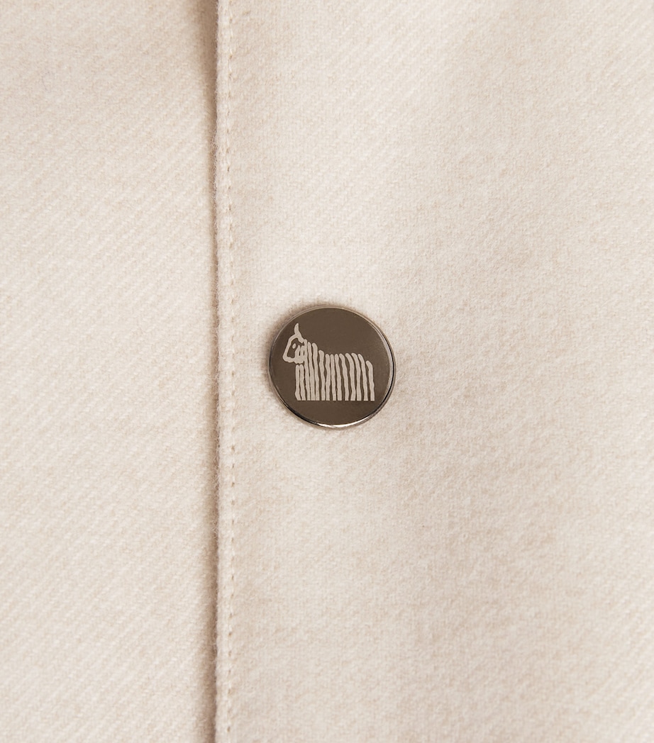 Colombo Mens Cashmere Overcoat Natural White Image 7