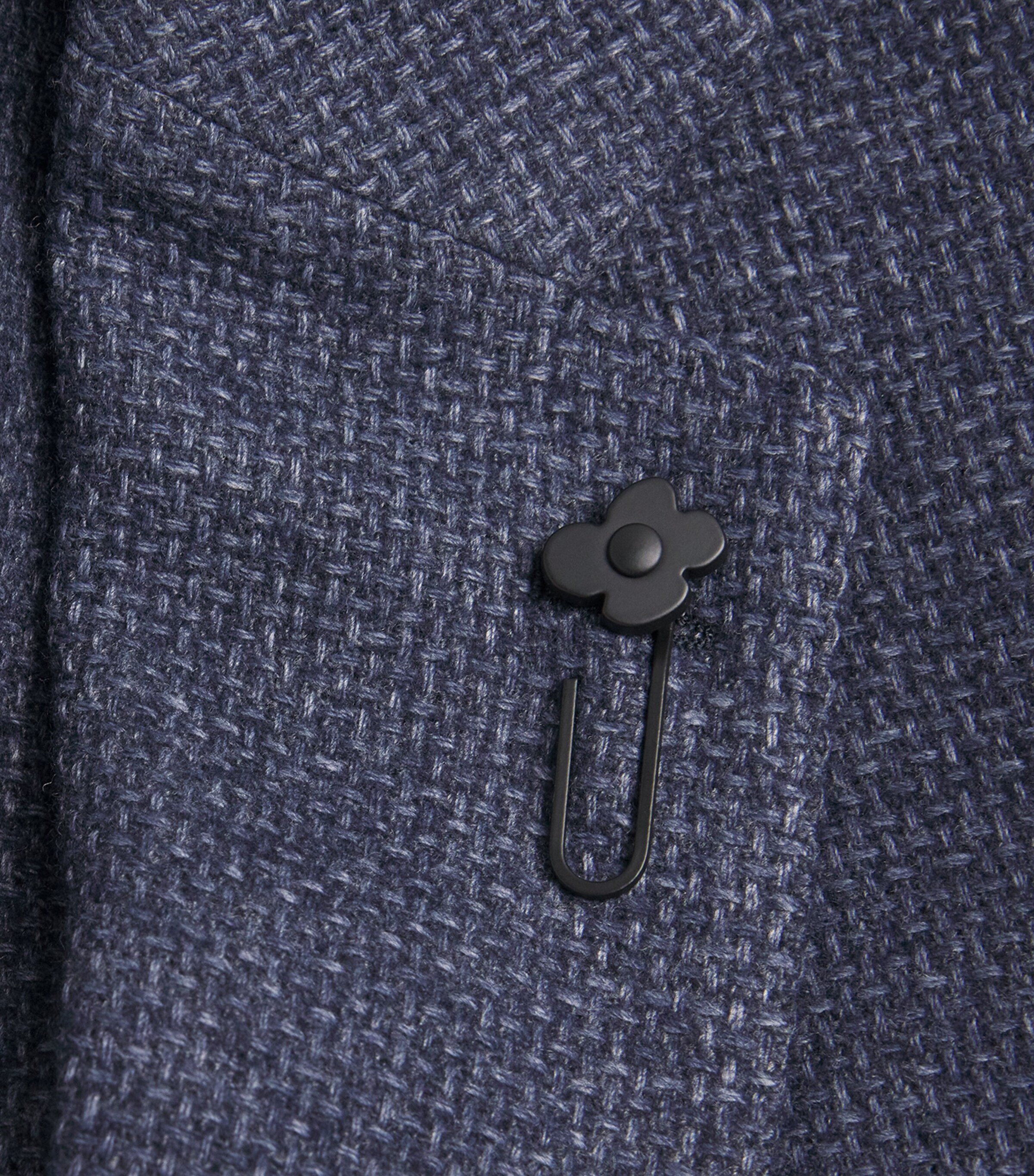 Lardini Mens Woven Single-Breasted Blazer Light Navy Image 5