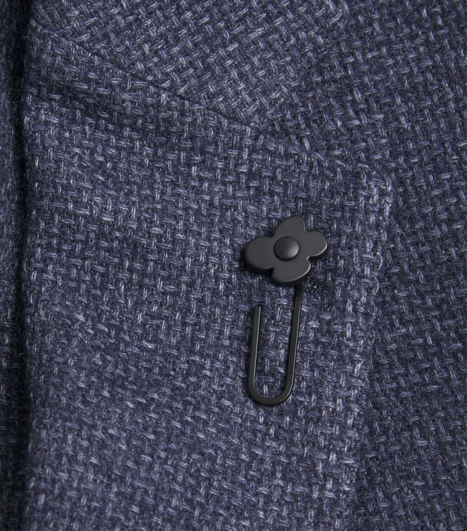 Woven Single-Breasted Blazer 830 LIGHT NAVY Image 5