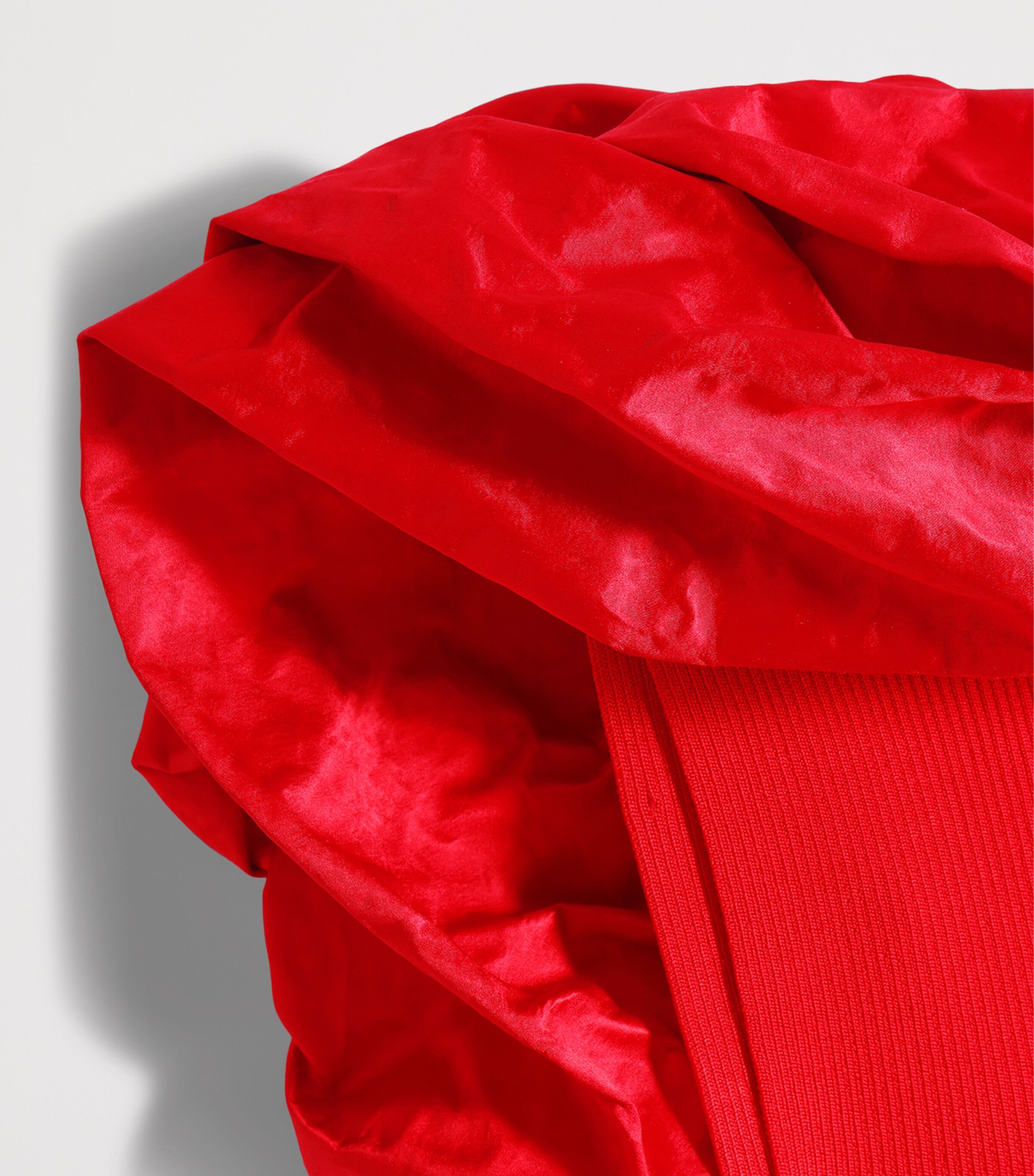 Schiaparelli Womens Knitted Sculptural Ruffle Blouse Red Image 7