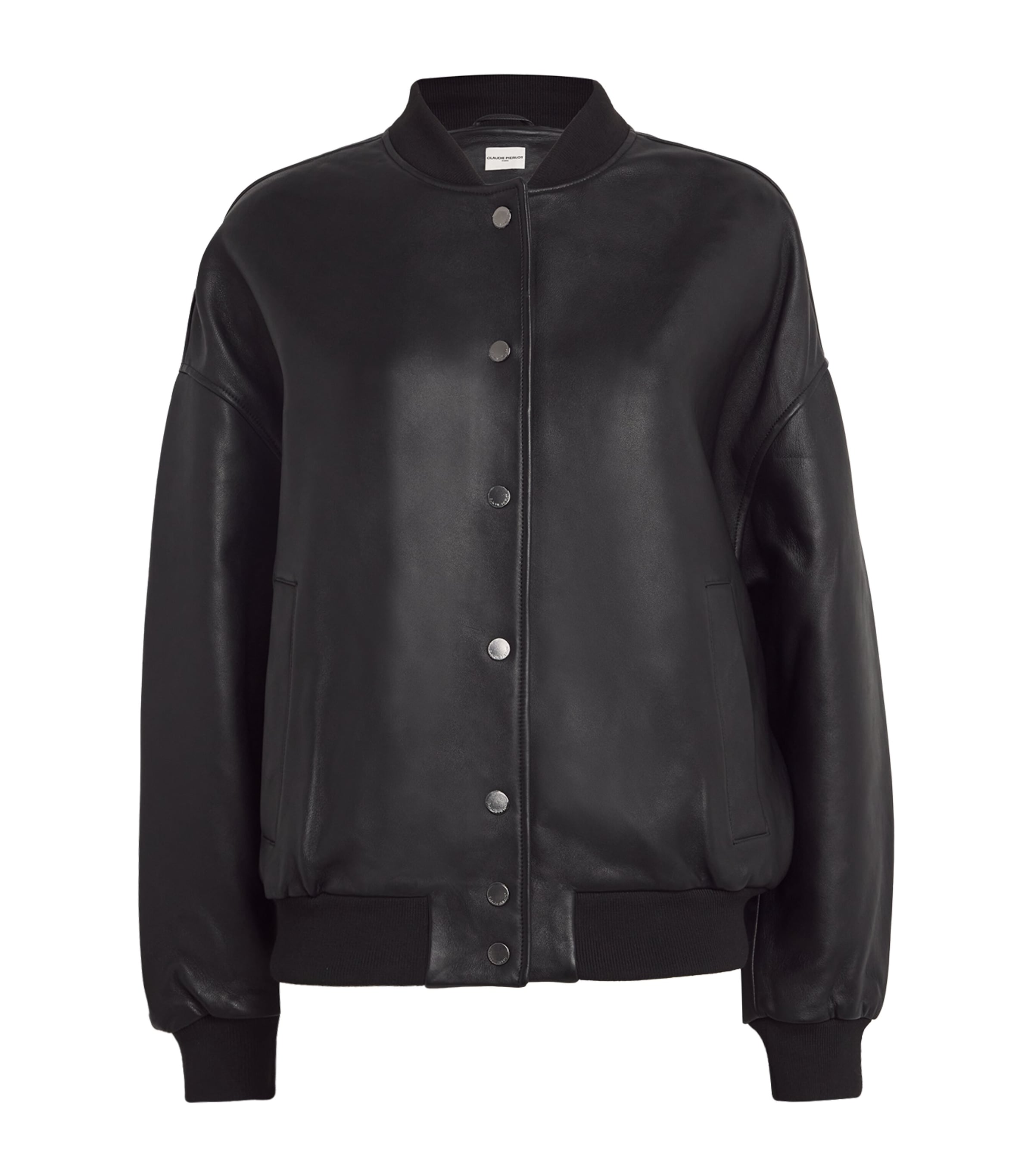 CLAUDIE PIERLOT LEATHER BOMBER JACKET 