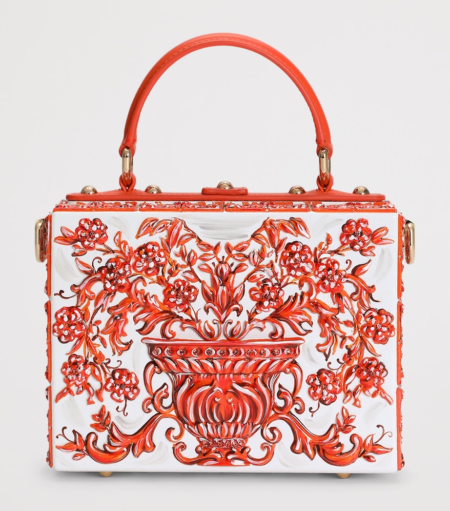 Dolce&Gabbana Resin Dolce Box Top-Handle Bag Orange Image 3