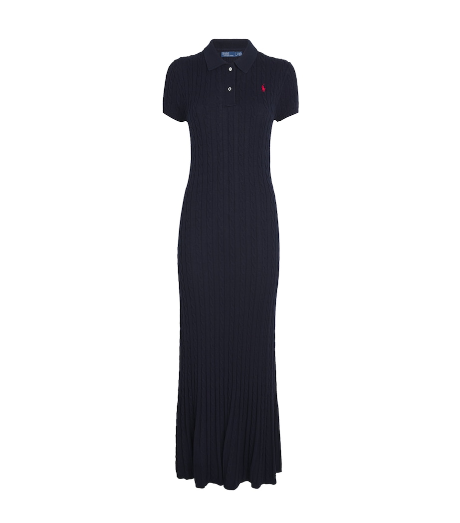 Cotton Cable-Knit Maxi Dress HUNTER NAVY Image 1