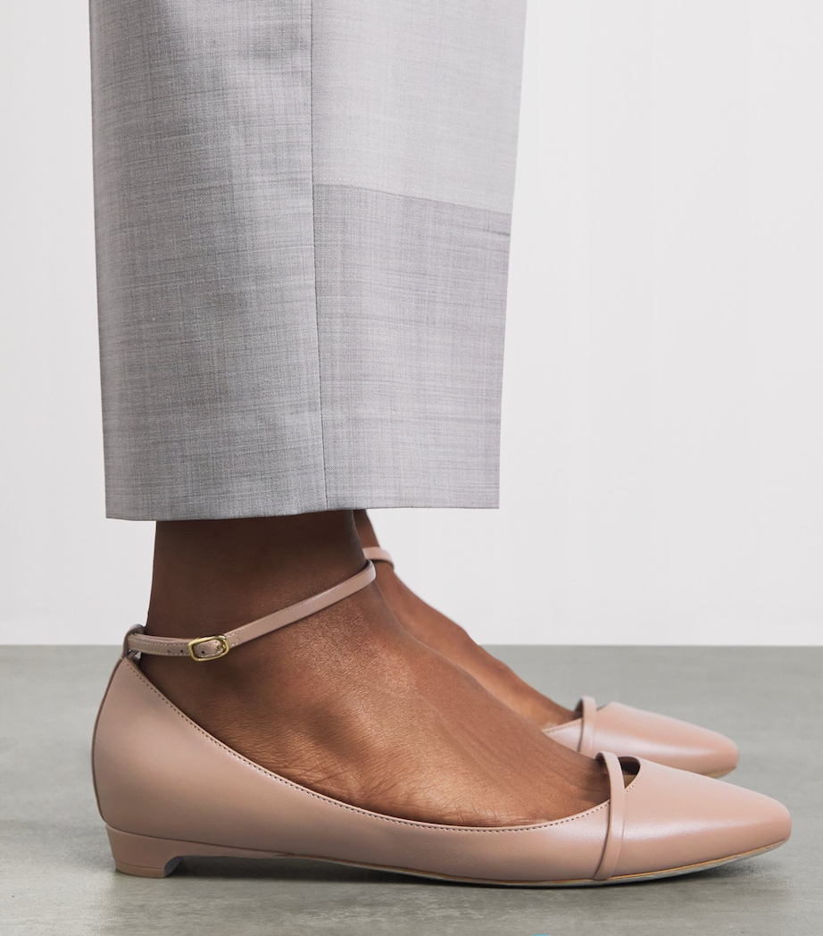 Malone Souliers Leather Mary Ballet Flats 10 Dove Image 2