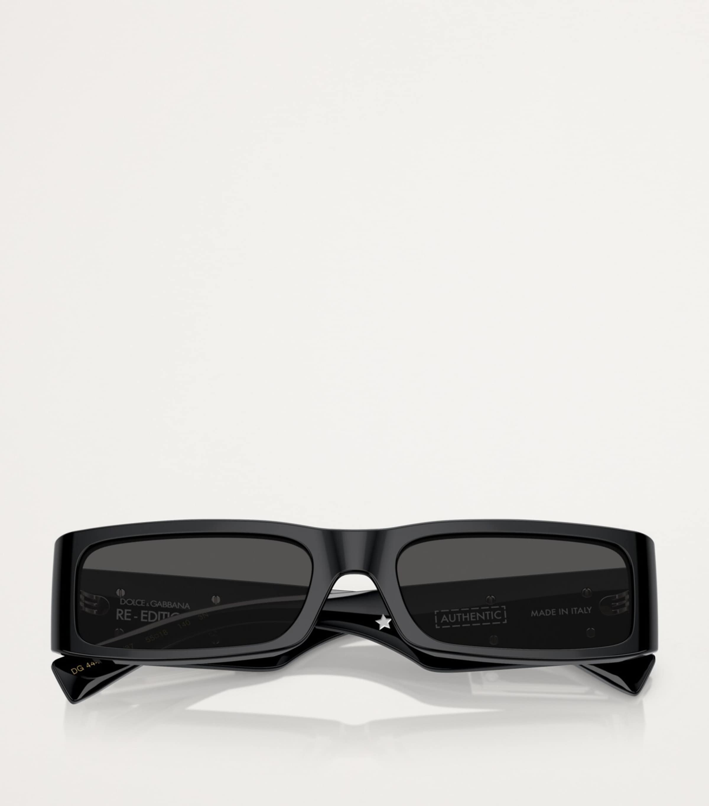 Dolce & Gabbana 333S BR 140mm Black Rectangular Sunglasses Dolce&Gabbana DG4414 M (54 - 20) with Grey lenses and Black  main image 3