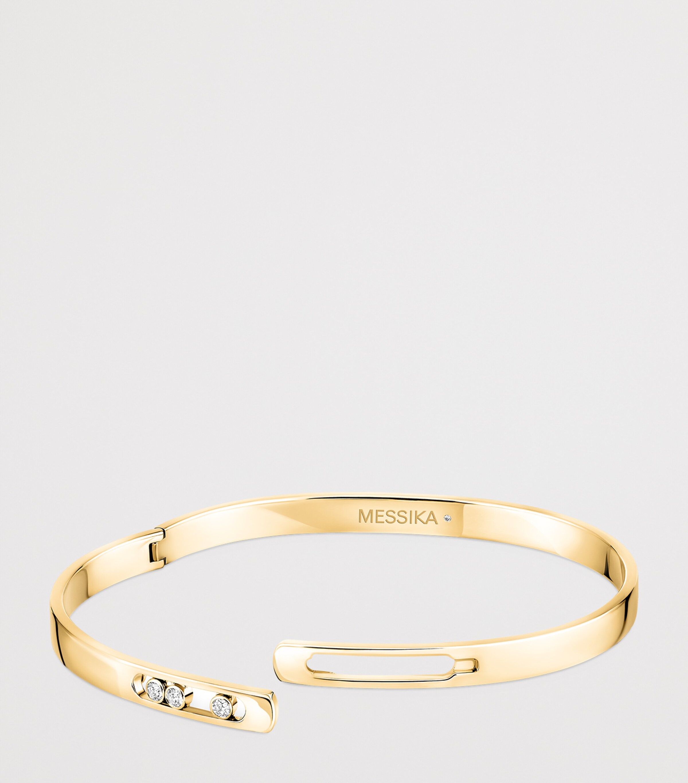Messika Move Noa Yellow Gold and Diamond Bangle Yellow Gold Image 3