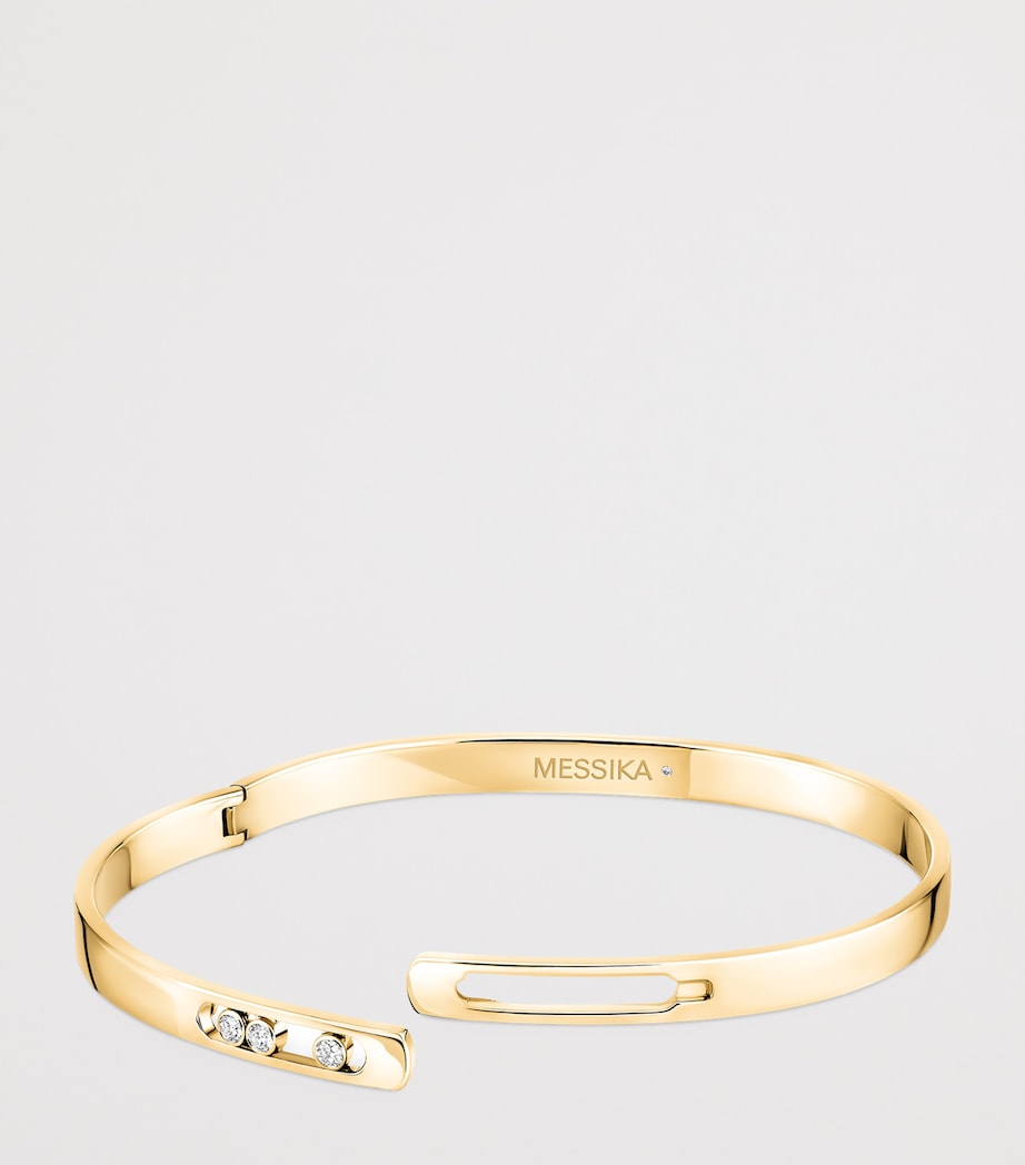 Messika Move Noa Yellow Gold and Diamond Bangle Yellow Gold Image 3