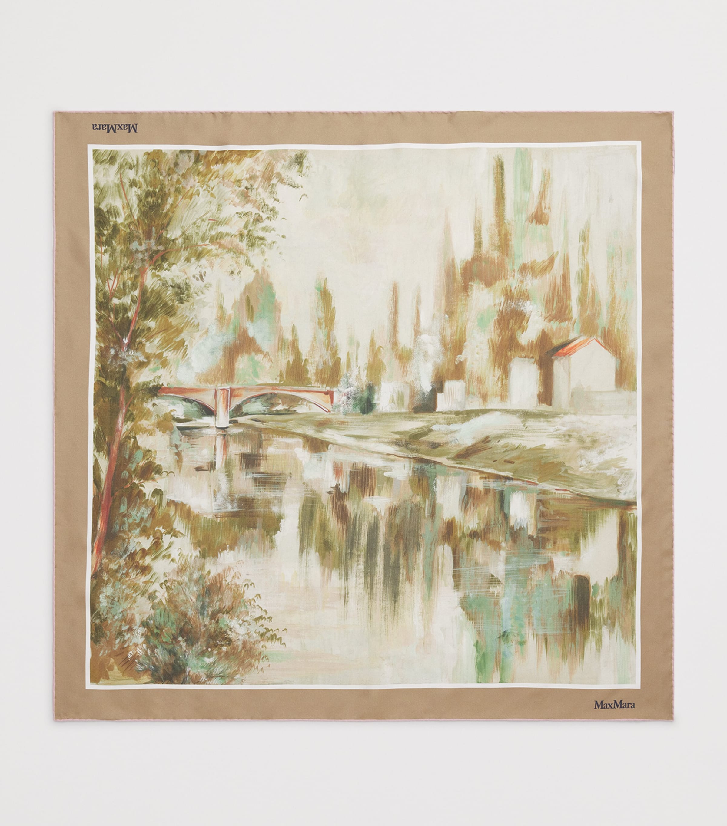 Silk Scarf CAMEL Image 4