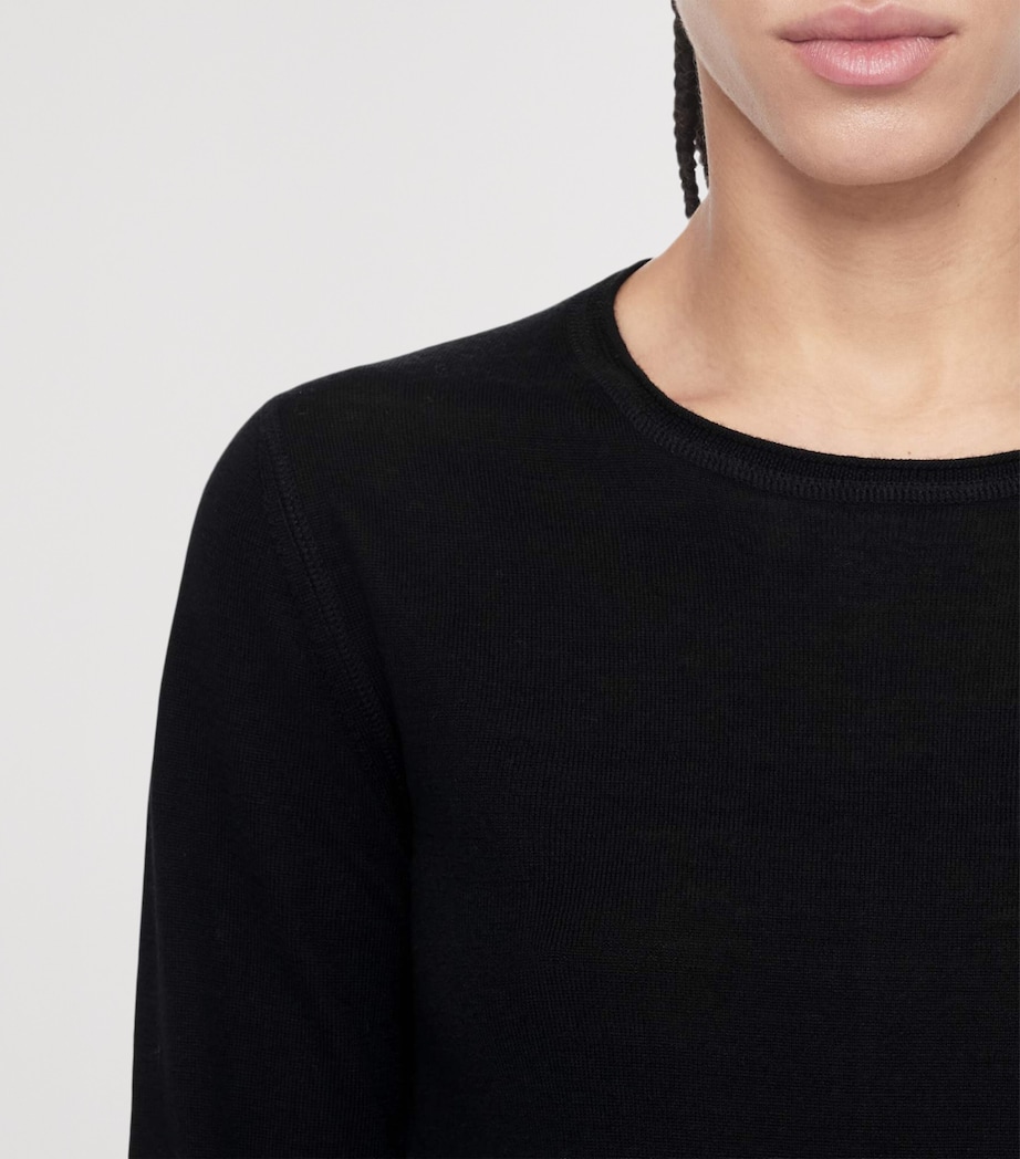 AllSaints Womens Merino Wool Coyte Sweater Black Image 4
