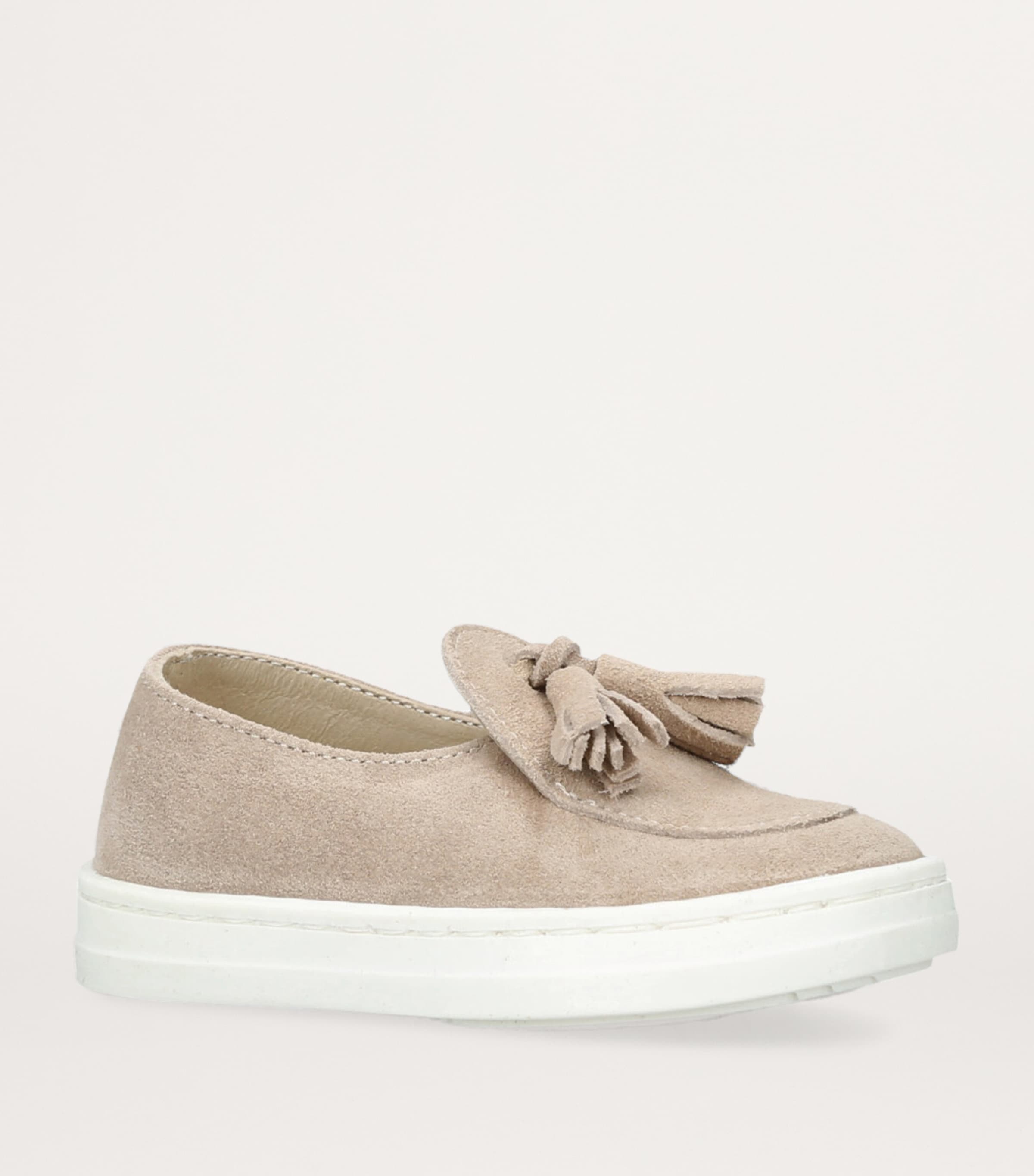 Suede Tassel Loafers BEIGE Image 3