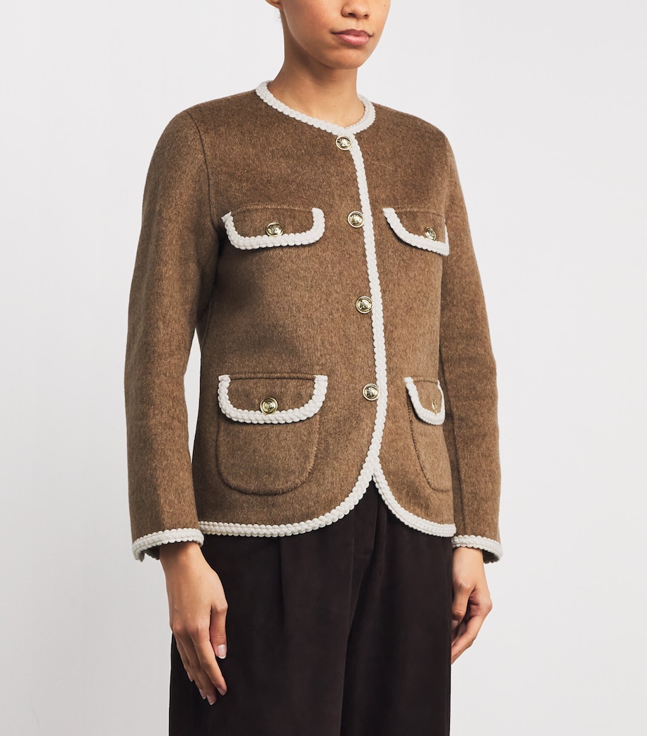 Wool-Blend Double-Faced Jacket DARK BLOND Image 3