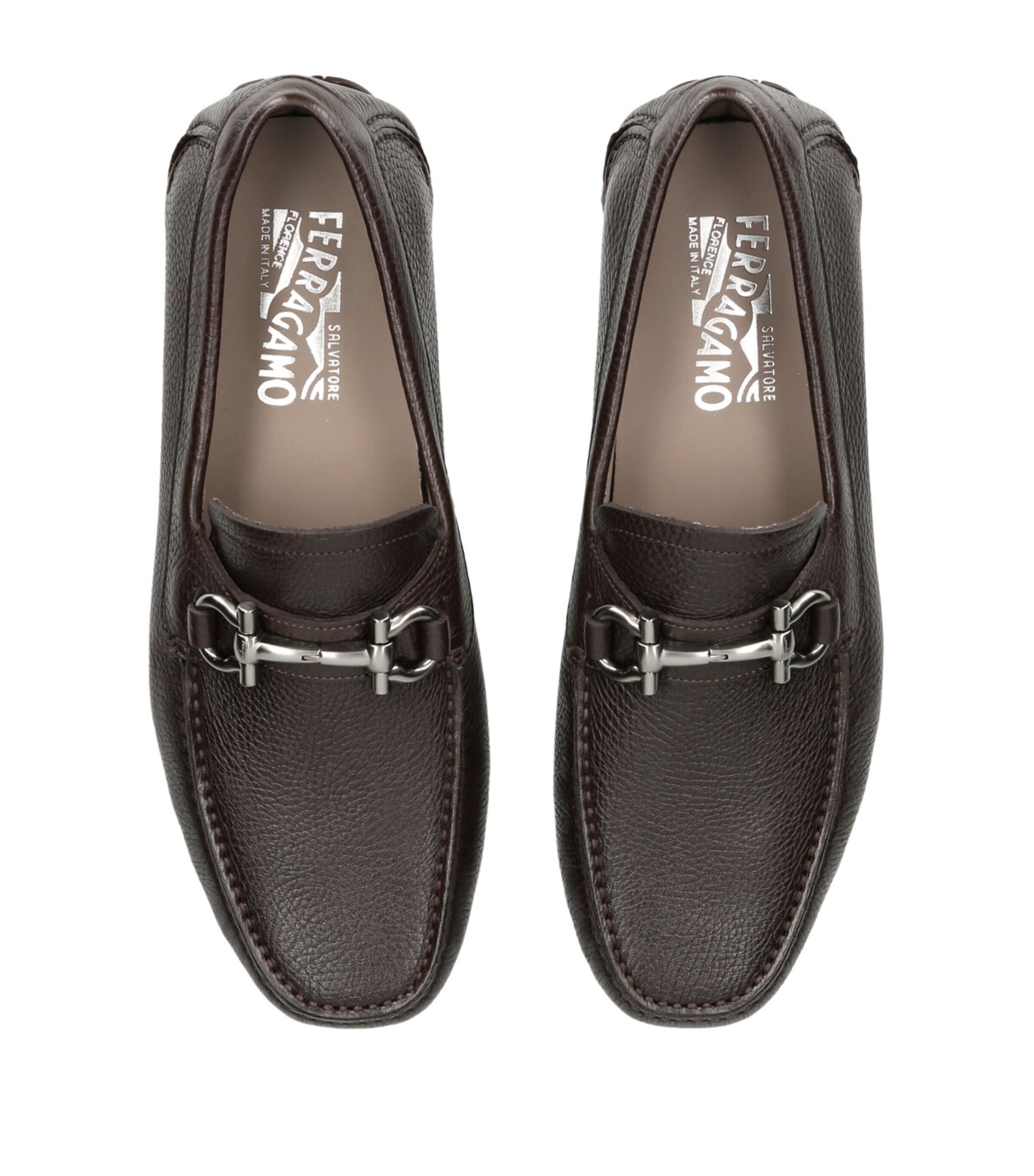 Salvatore Ferragamo Leather Parigi Gancho Loafers Dark Brown Image 4