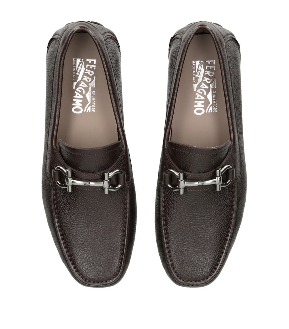 Salvatore Ferragamo Leather Parigi Gancho Loafers Dark Brown Image 4