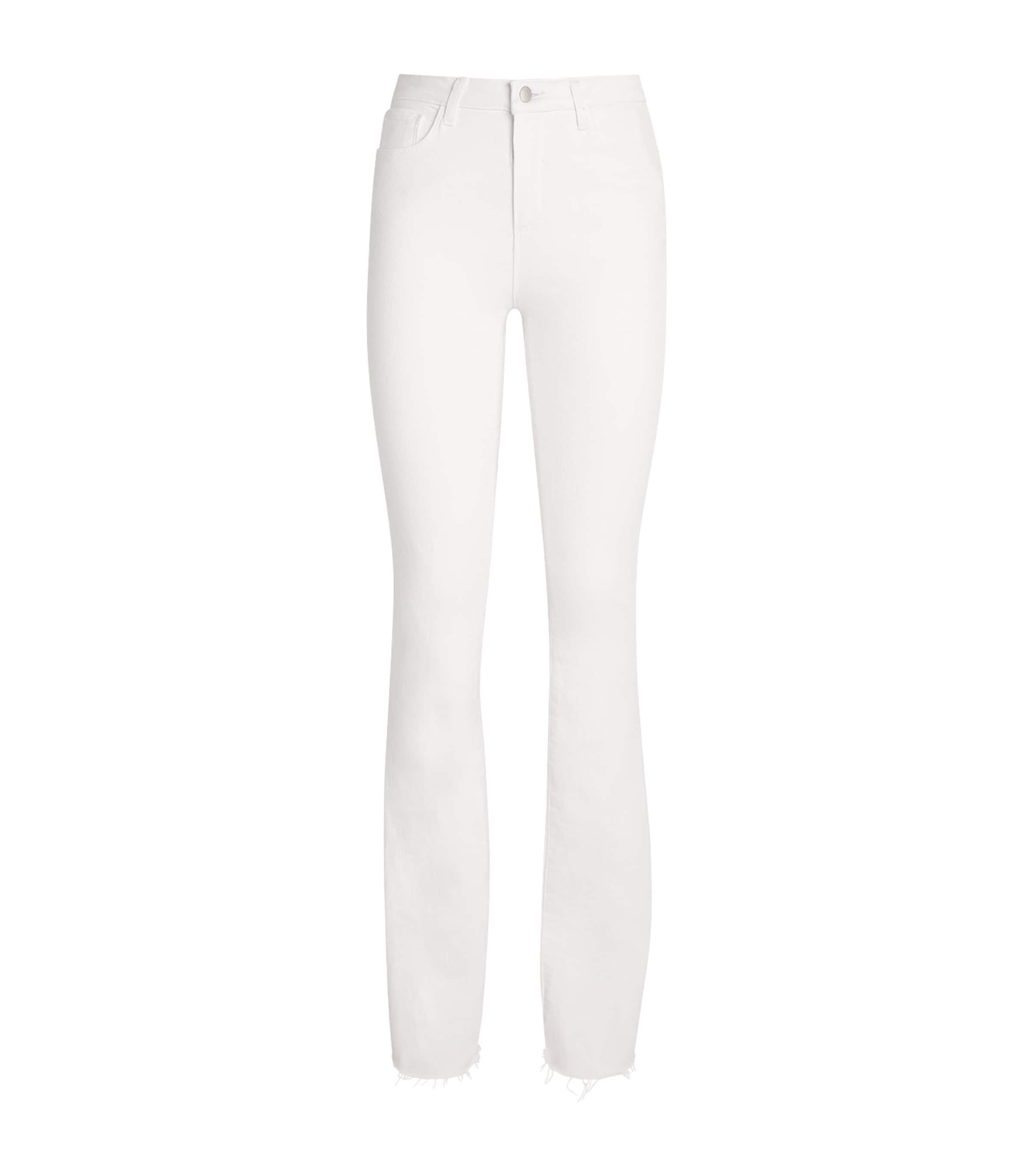L'Agence Womens Ruth Straight Jeans Blanc Blan Image 1