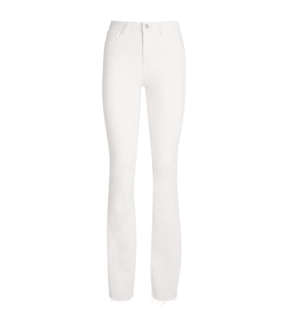 L'Agence Womens Ruth Straight Jeans Blanc Blan Image 1