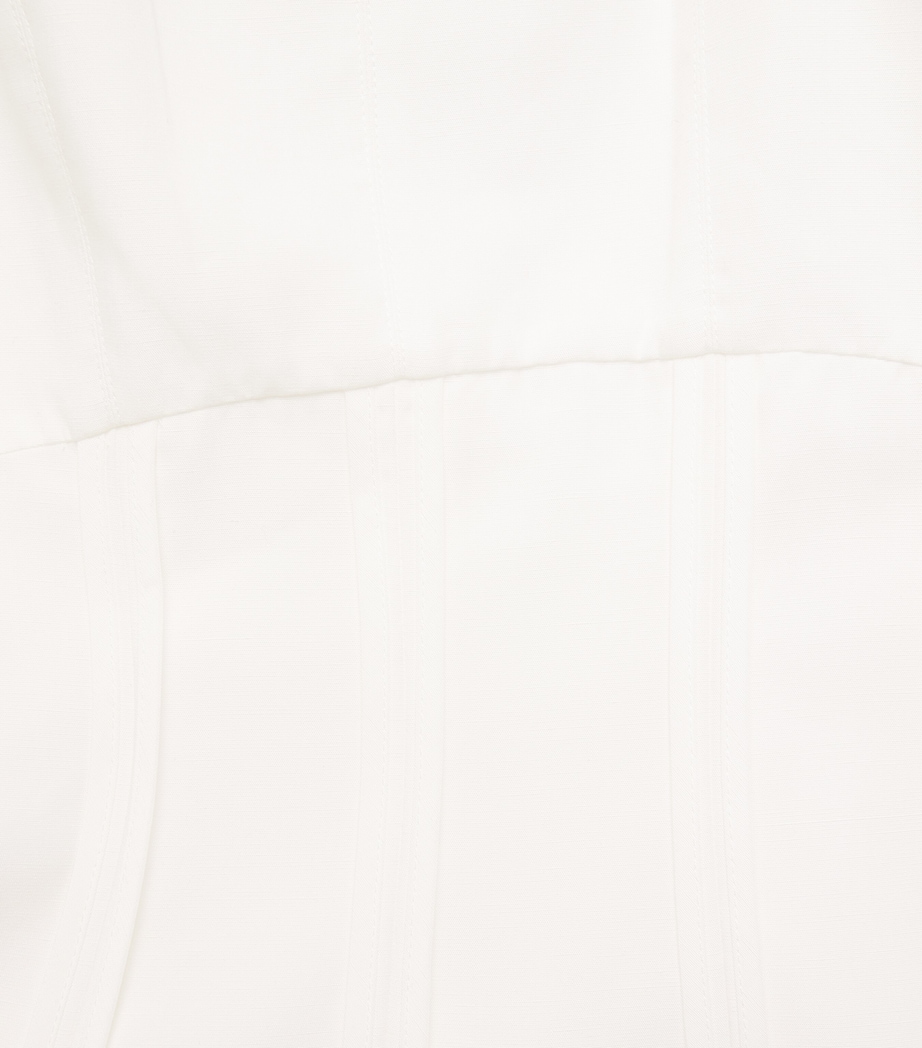 Róhe Womens Cotton Poplin Sculptural Midi Dress Optic White Image 6