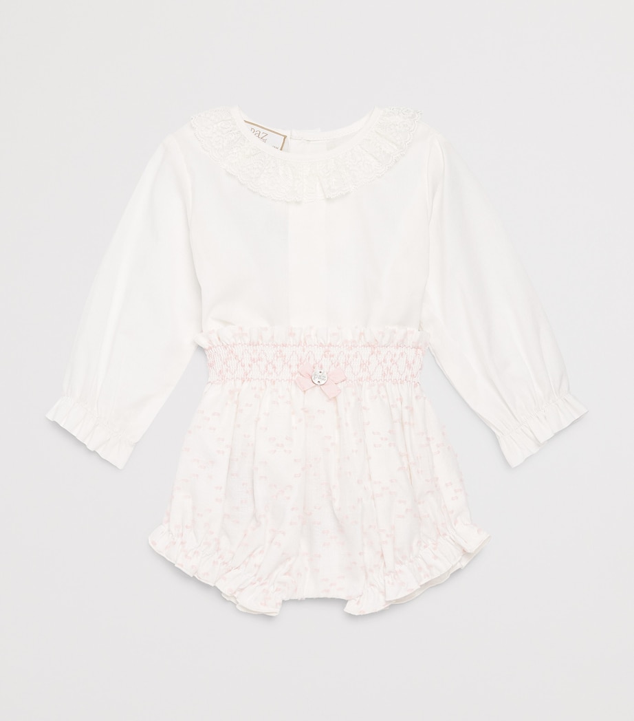 Paz Rodriguez Cotton Blouse and Shorts Set (3-24 Months) Cream Image 3