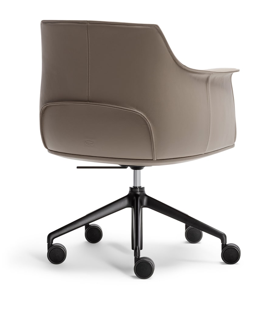 Poltrona Frau Leather Archibald Task Managerial Office Chair Pelle Sc/il Creta Image 3