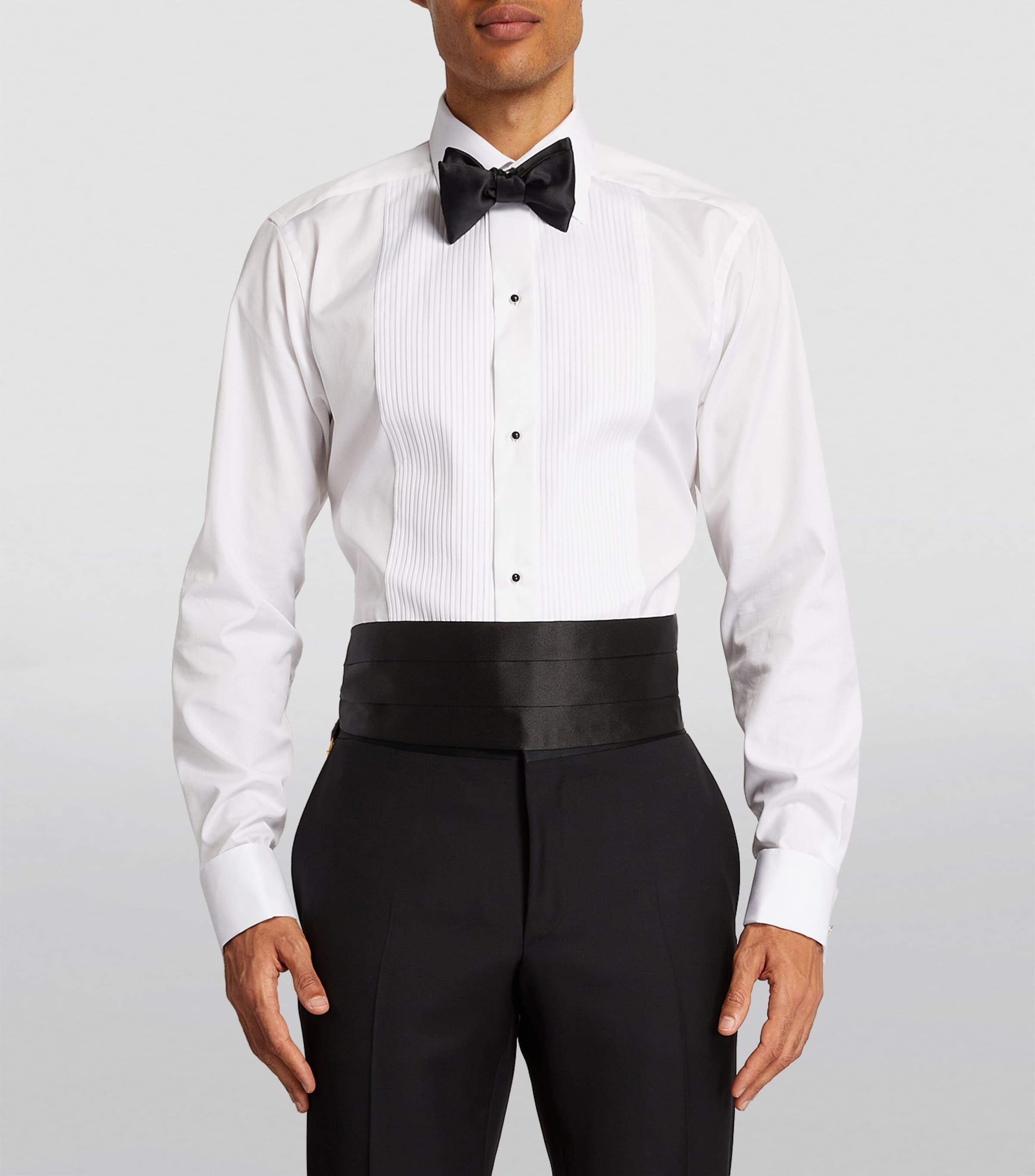 Canali Silk Cummerbund Black Image 2