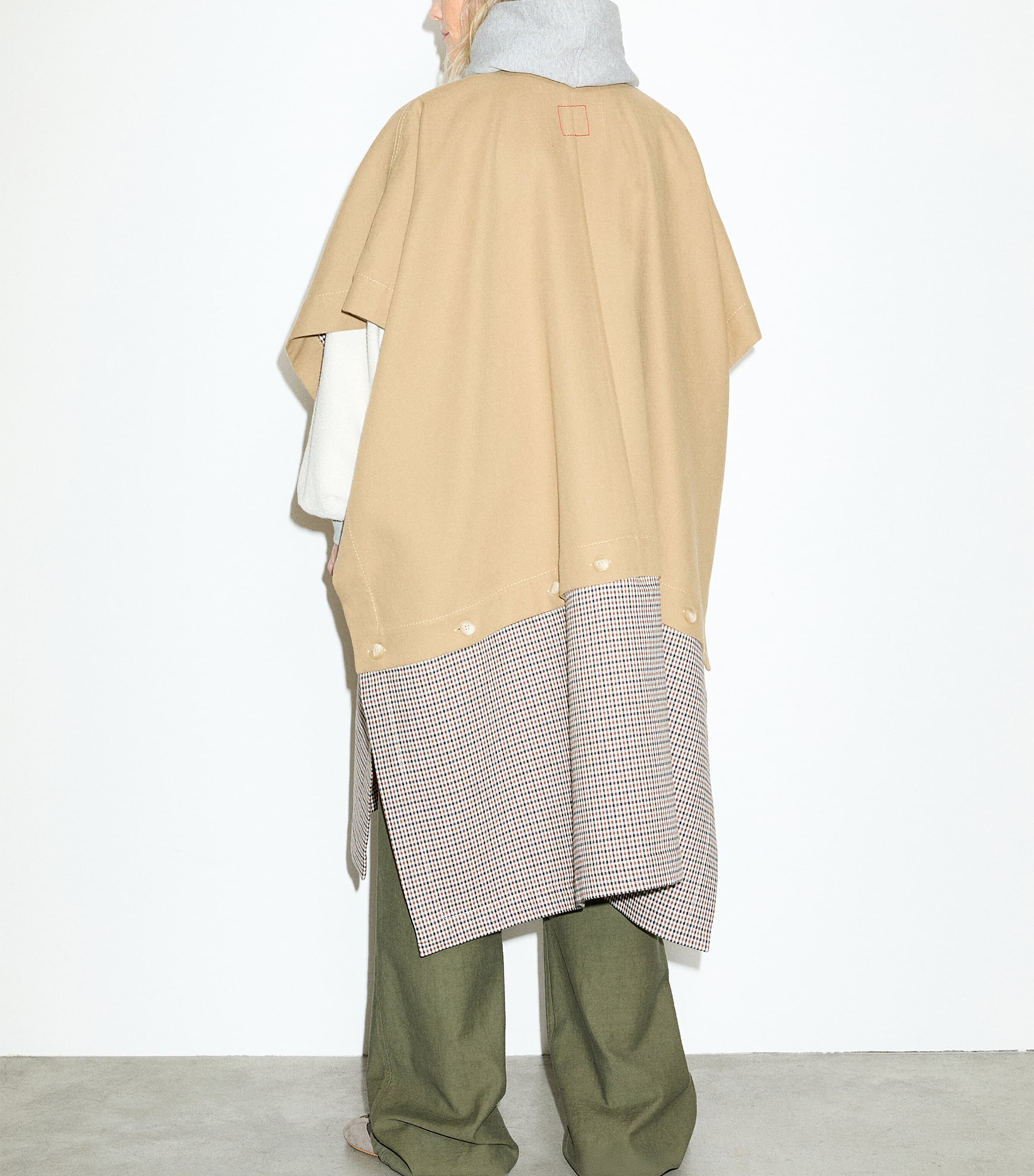 MAX&Co. Womens Contrast-Panel Raincoat Camel Image 3