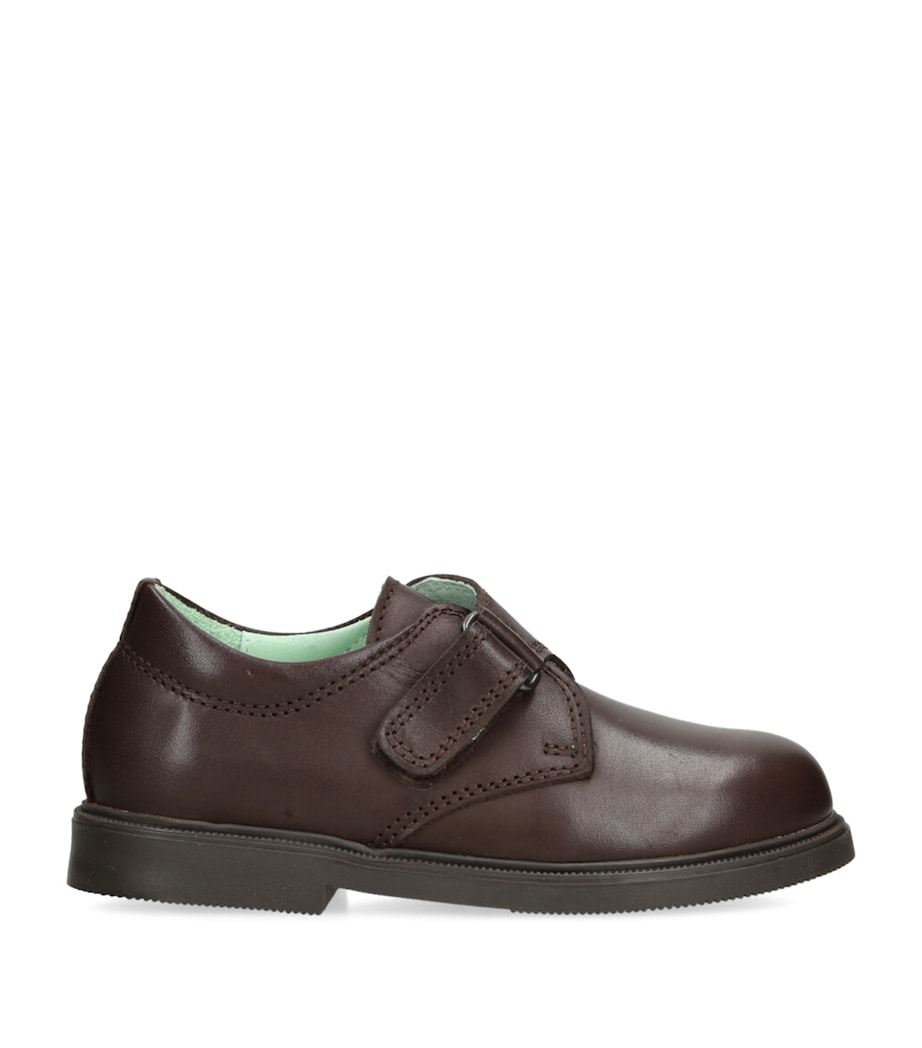 papouelli Leather Fergus Shoes Dark Brown Image 1