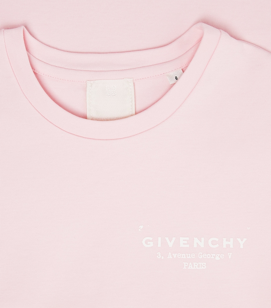 Cotton Logo T-Shirt Dress (4-12+ Years) H31225/44ZMARSHMALLW Image 3