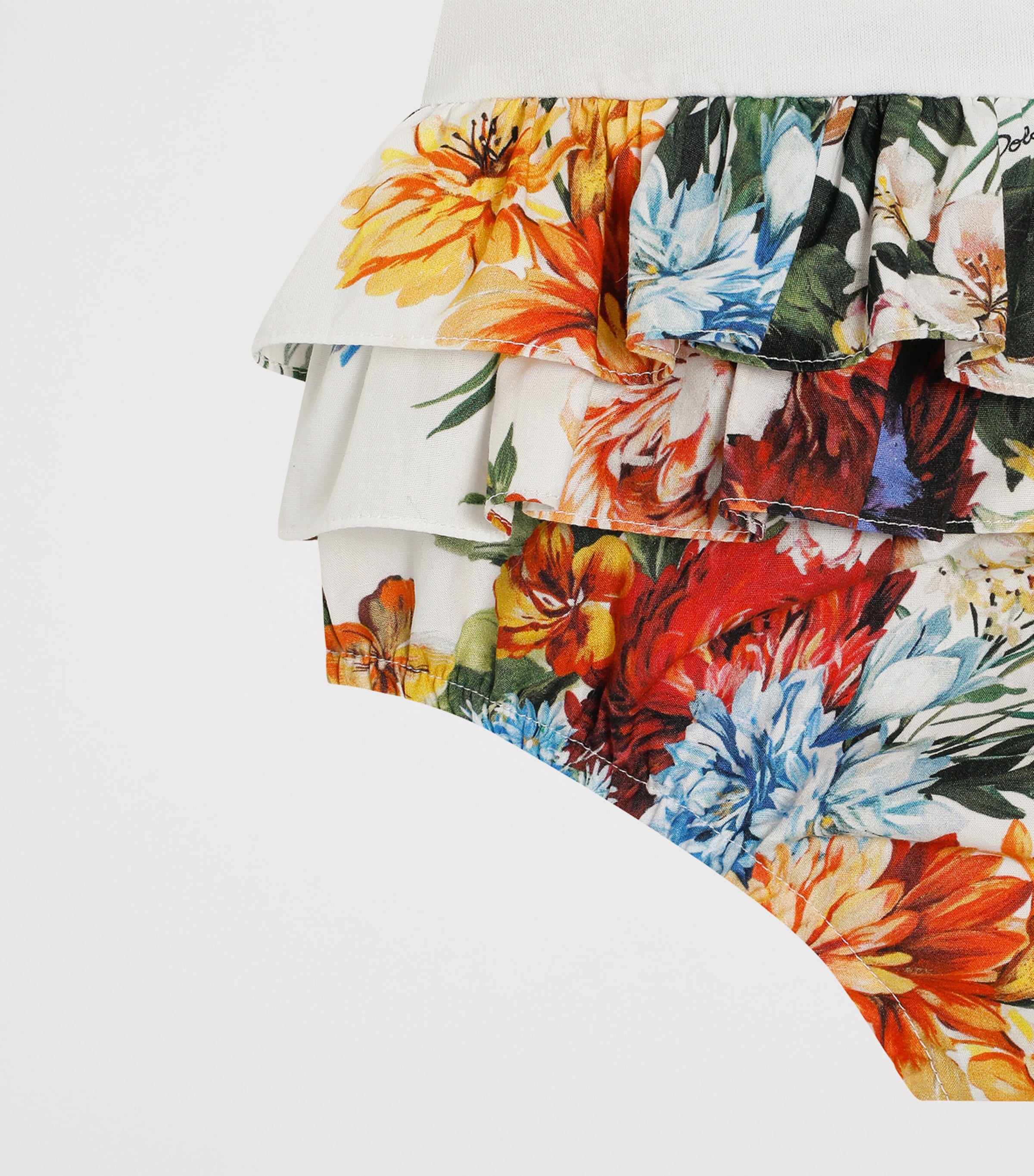 Cotton Floral Bodysuit (0-24 Months) HA5PC-B.FIORI CR Image 4