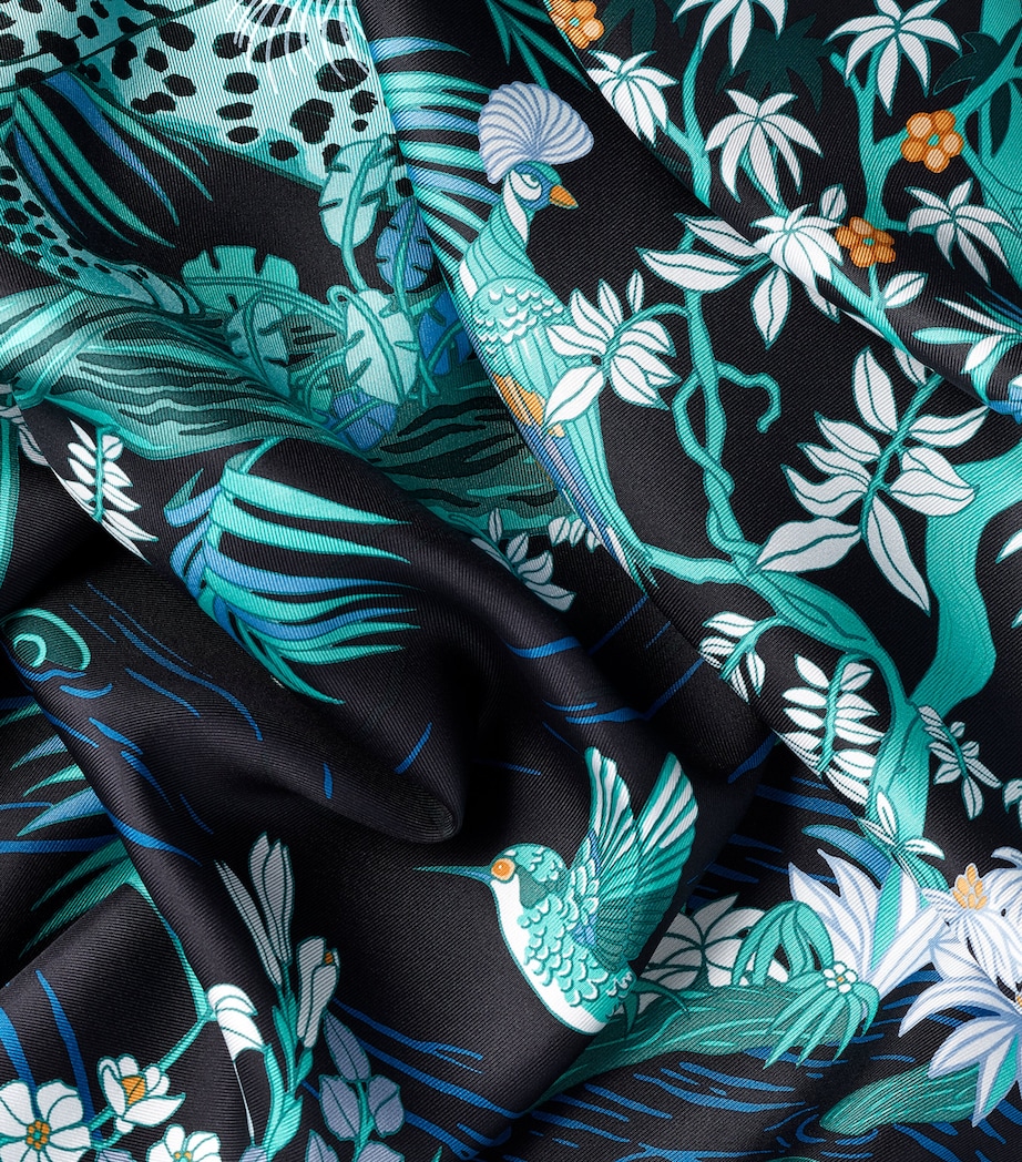 Cartier Silk Panther Scarf Blue Image 3