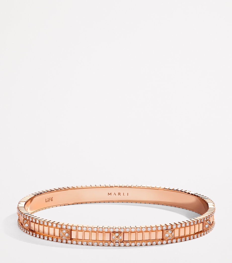 Rose Gold and Diamond LIFE Bangle ROSE GOLD Image 2