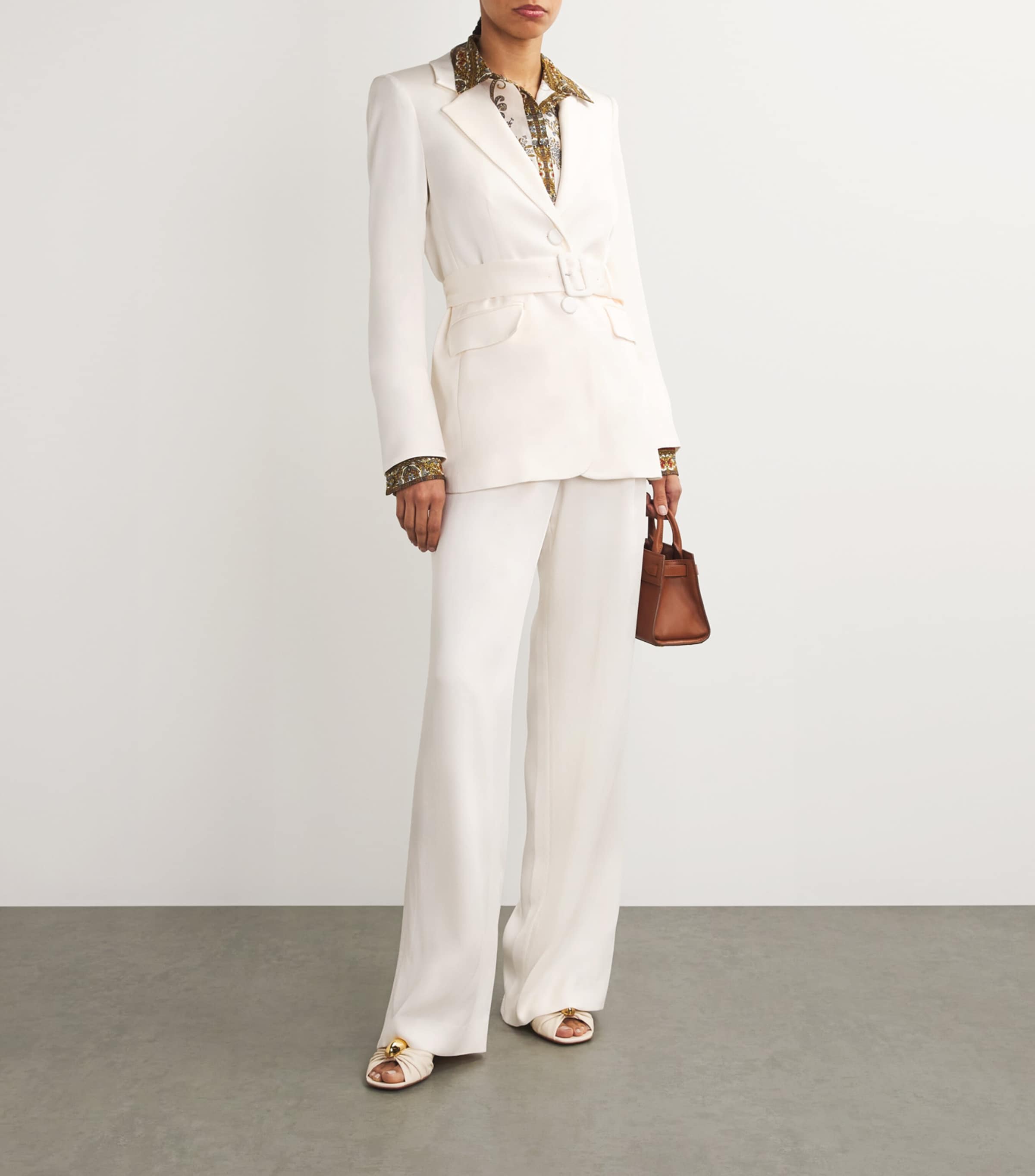 Belted Ryanne Dickey Blazer DOVE Image 2