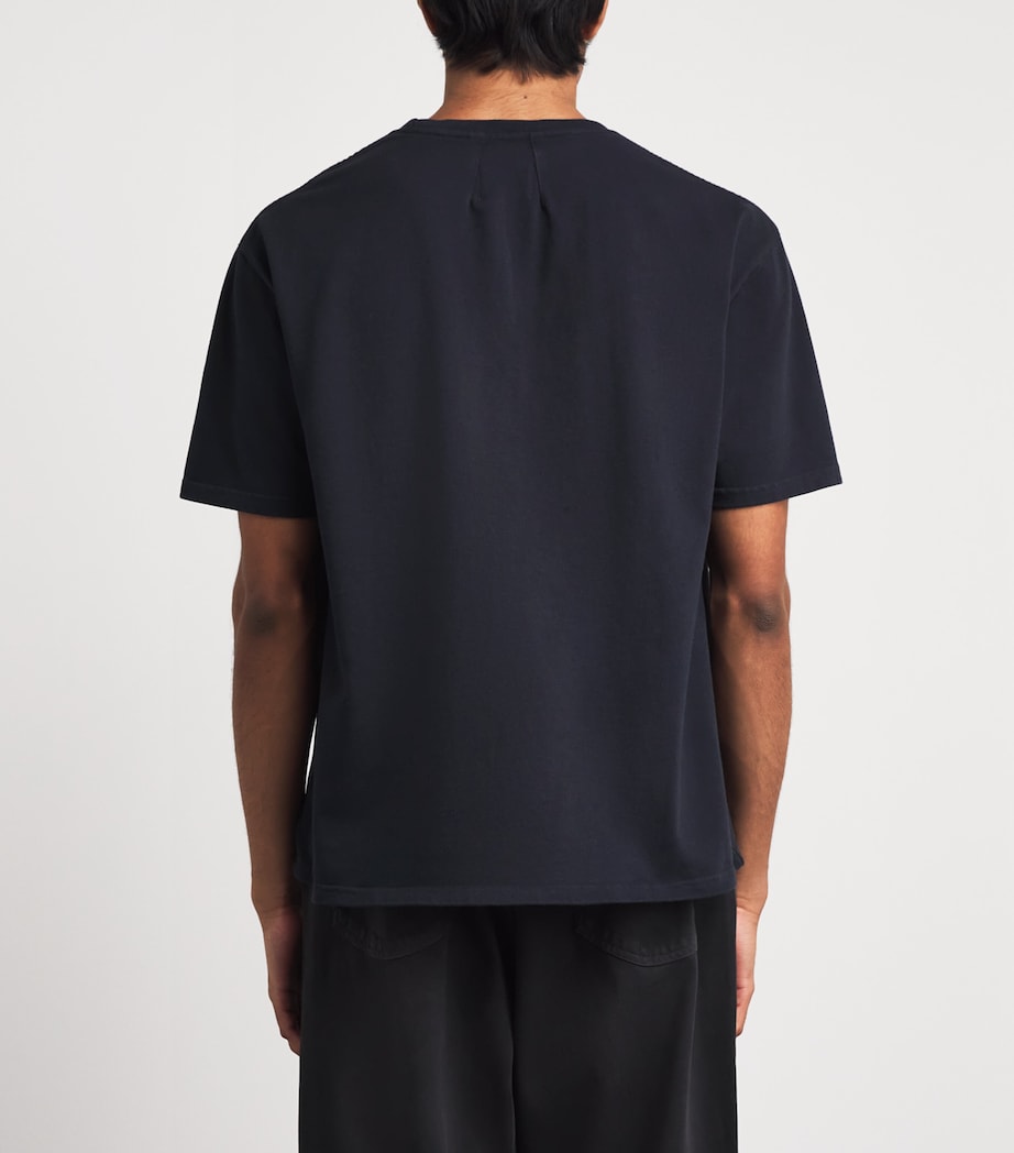 Rhude Mens Cotton 91 Rallye T-Shirt Vintage White /black Image 5