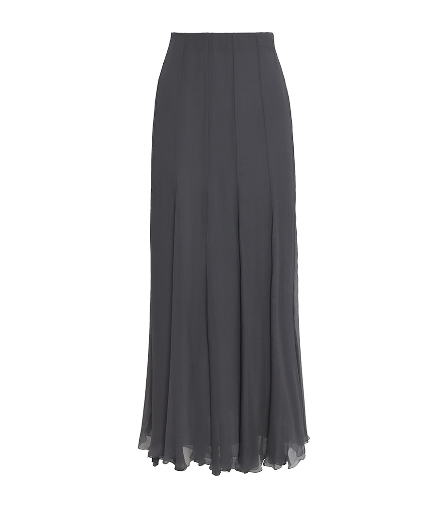 Silk Maxi Skirt PEARLY BLACK Image 1