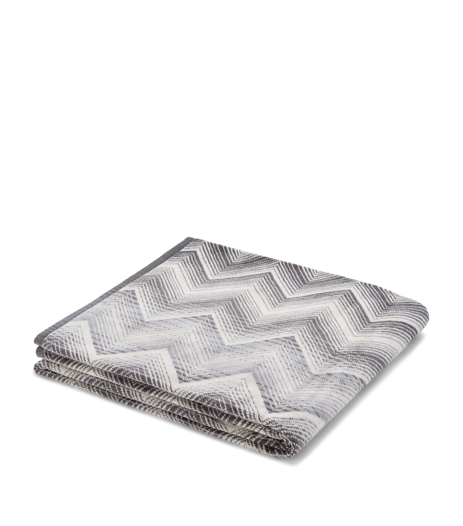 Missoni Home Marea Bath Sheet (100cm x 150cm) Black/white Image 2