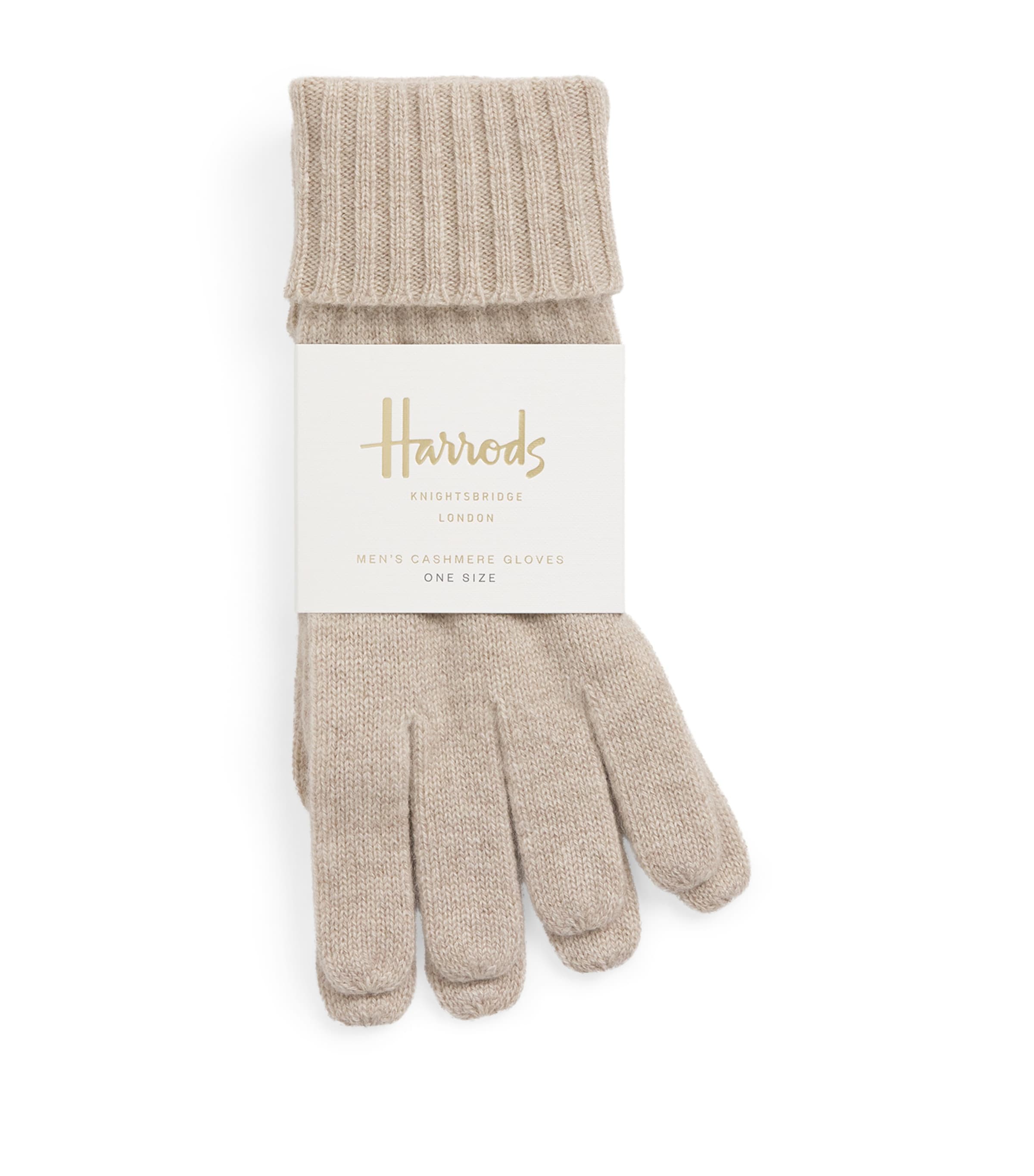 Shop Harrods Cashmere Gloves In Beige