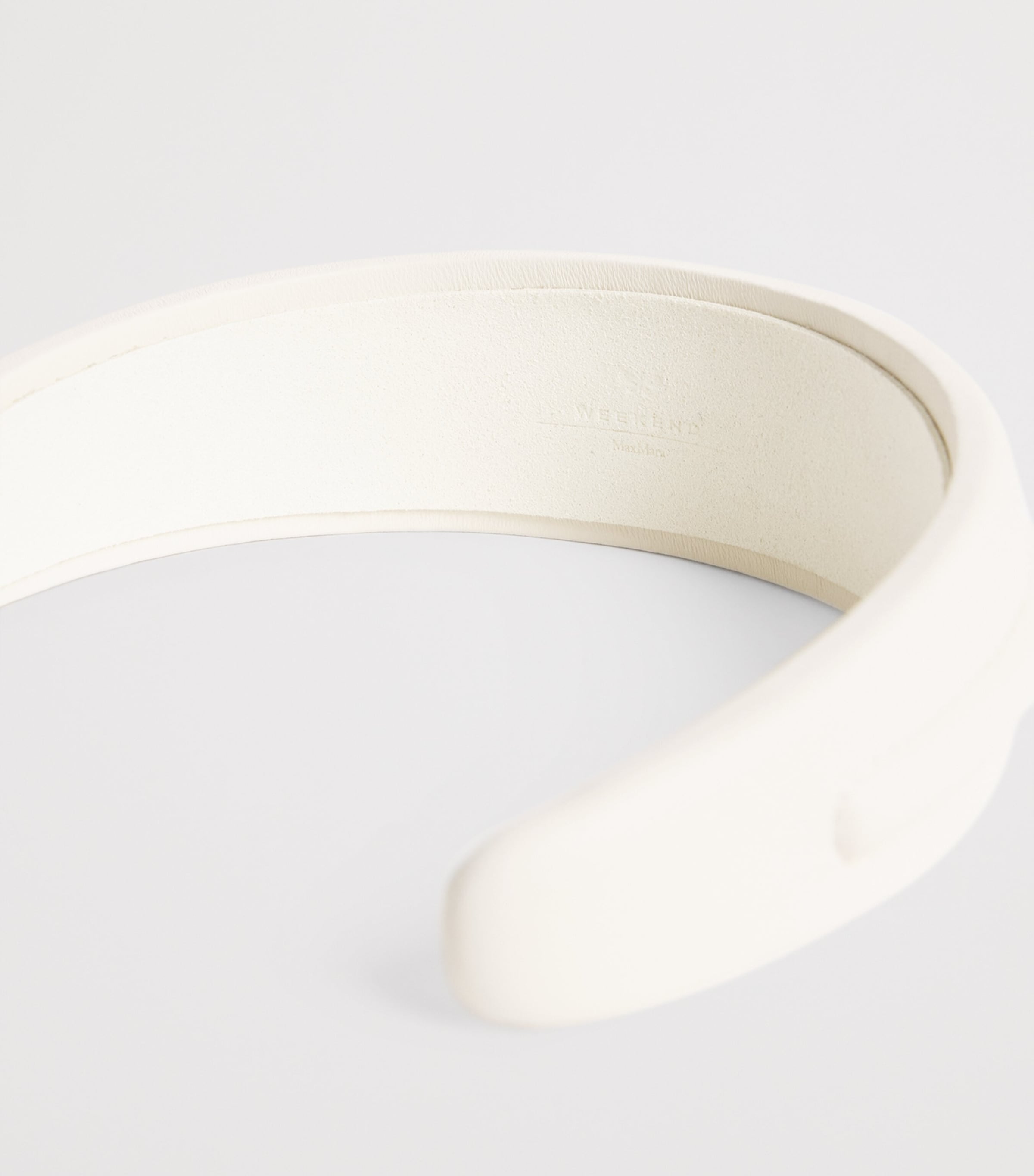 Leather Headband WHITE Image 3