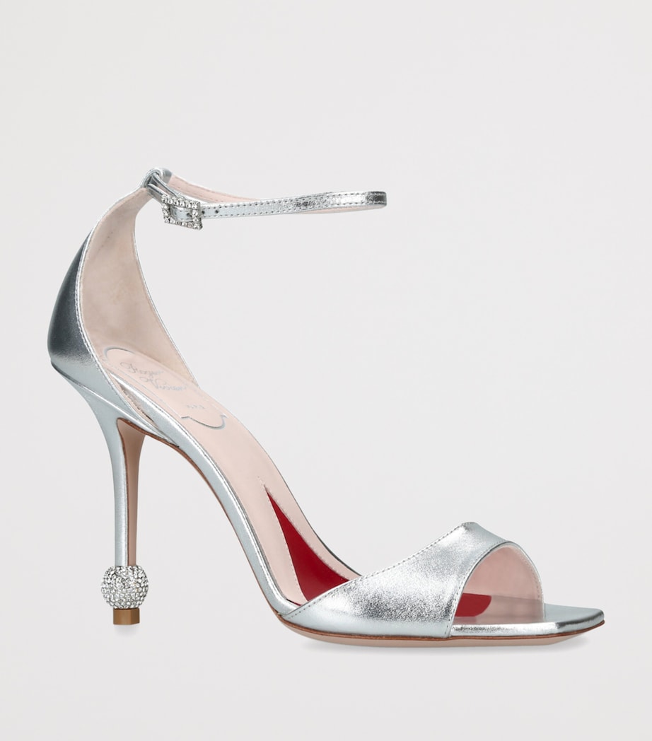 Leather Marlene Sandals 100 SILVER Image 3