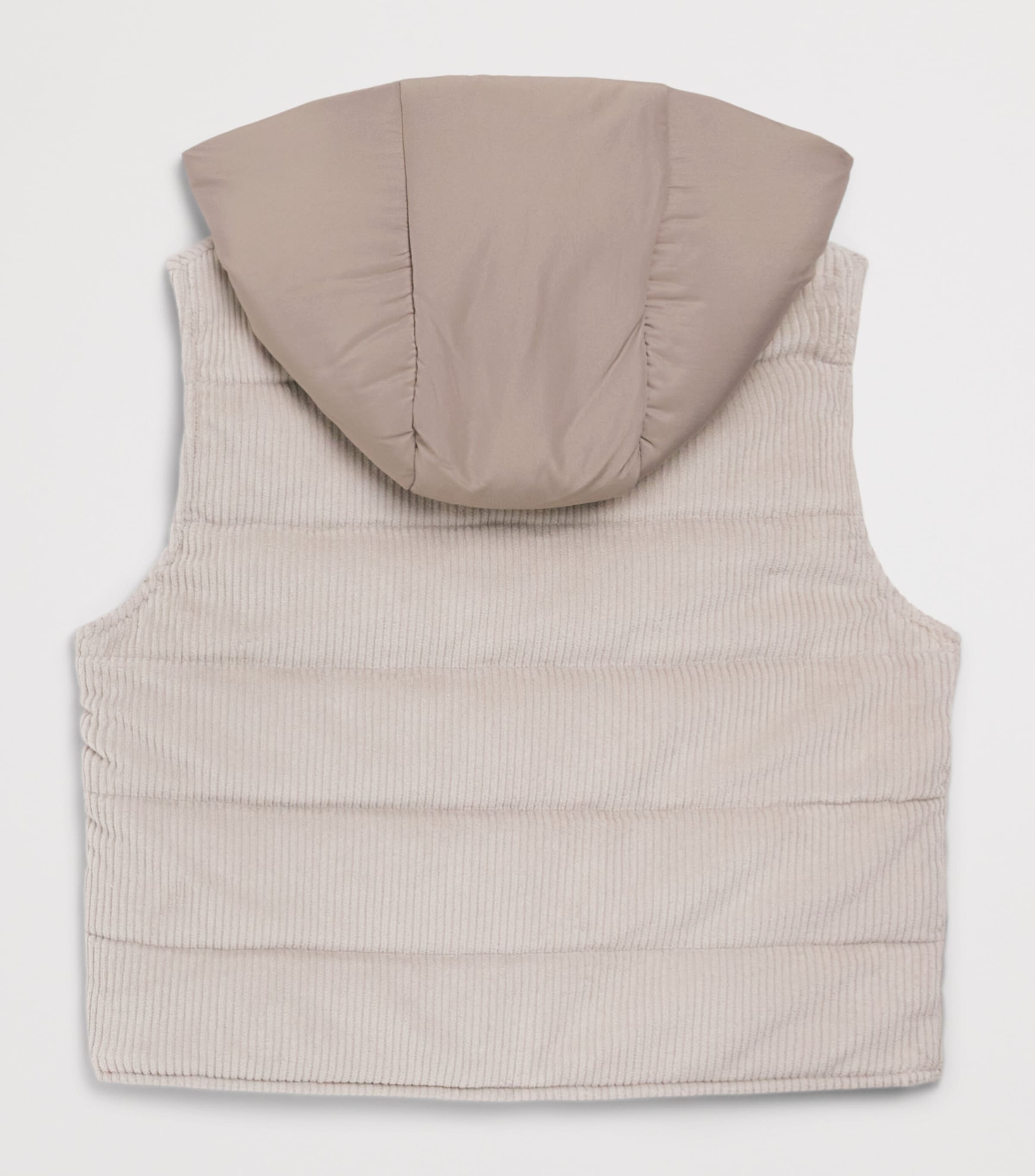 Eleventy Kids Corduroy Hooded Gilet (2-16 Years) Grey Image 2