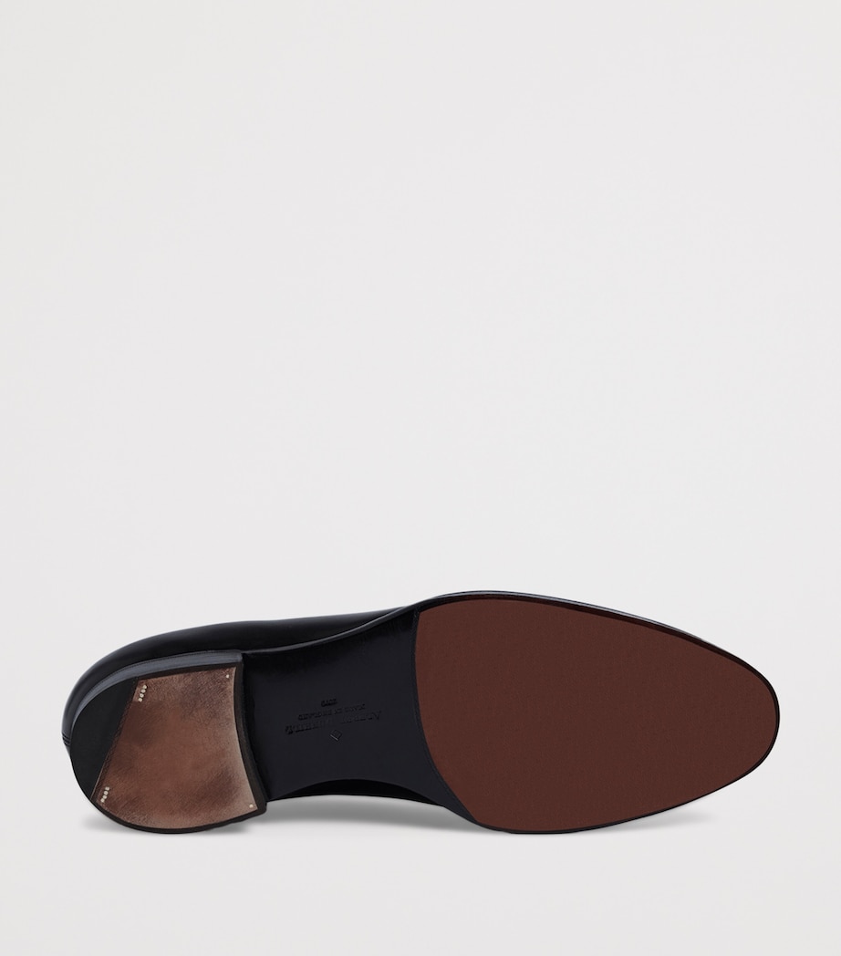 Calf Leather Tassel Loafers 001BLACK Image 5