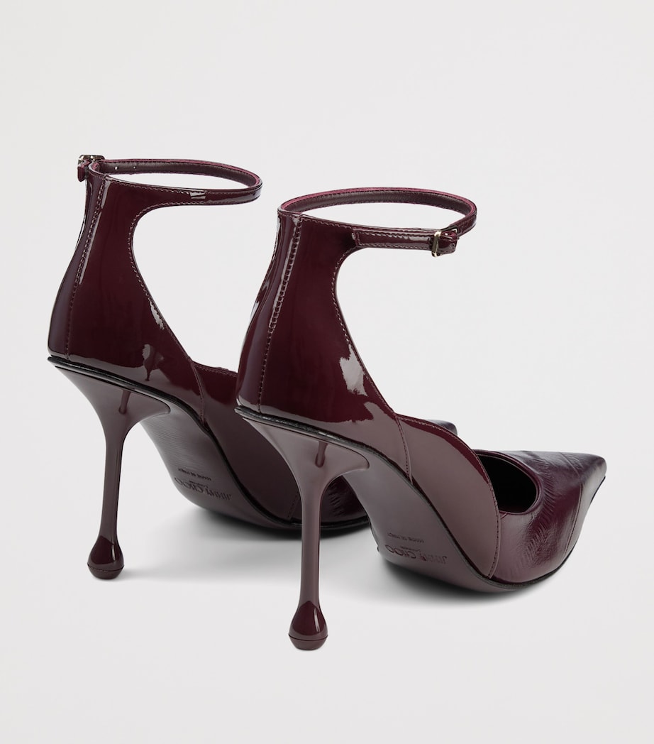 Jimmy Choo Quinci 95 Patent Leather Pumps Deep Merlot Image 3