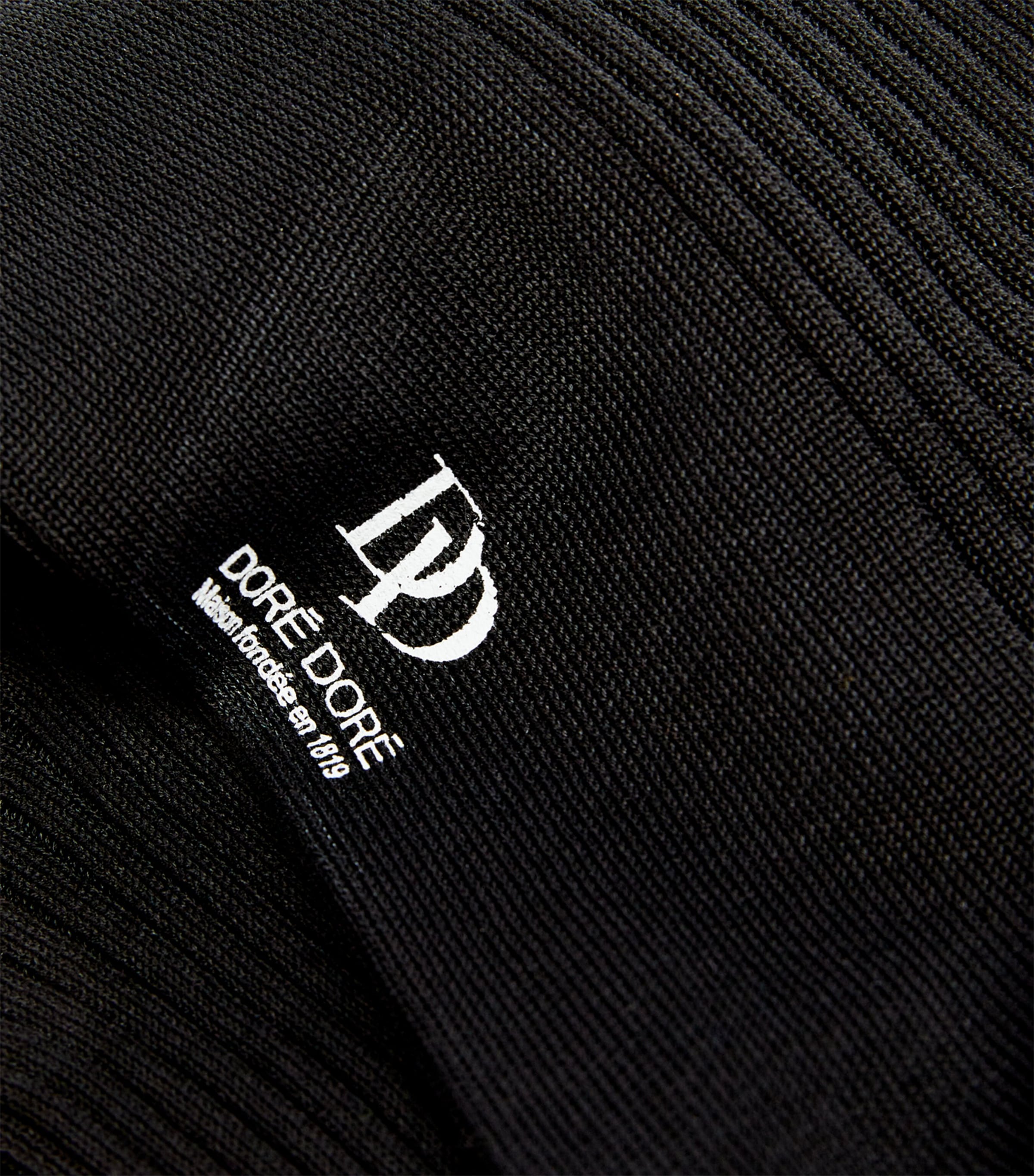 Doré Doré Mens Cotton Rib-Knit Socks Image 2
