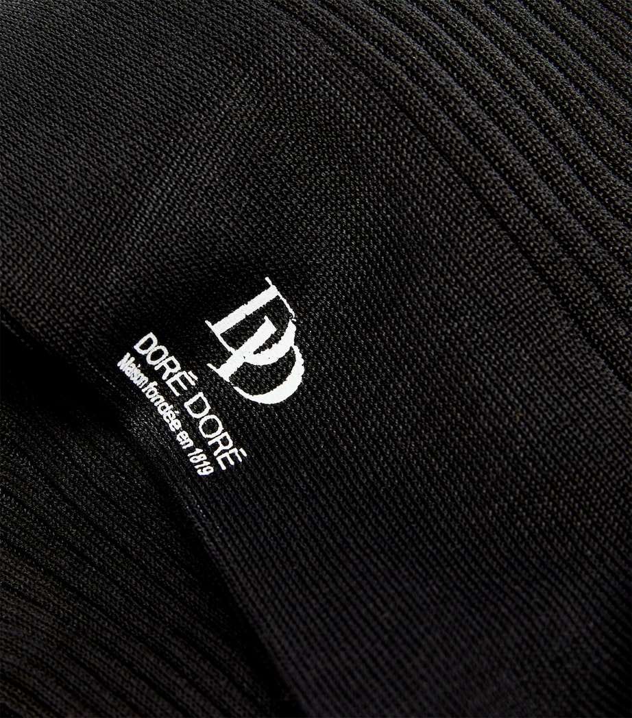 Cotton Rib-Knit Socks 16160/NOIR Image 2