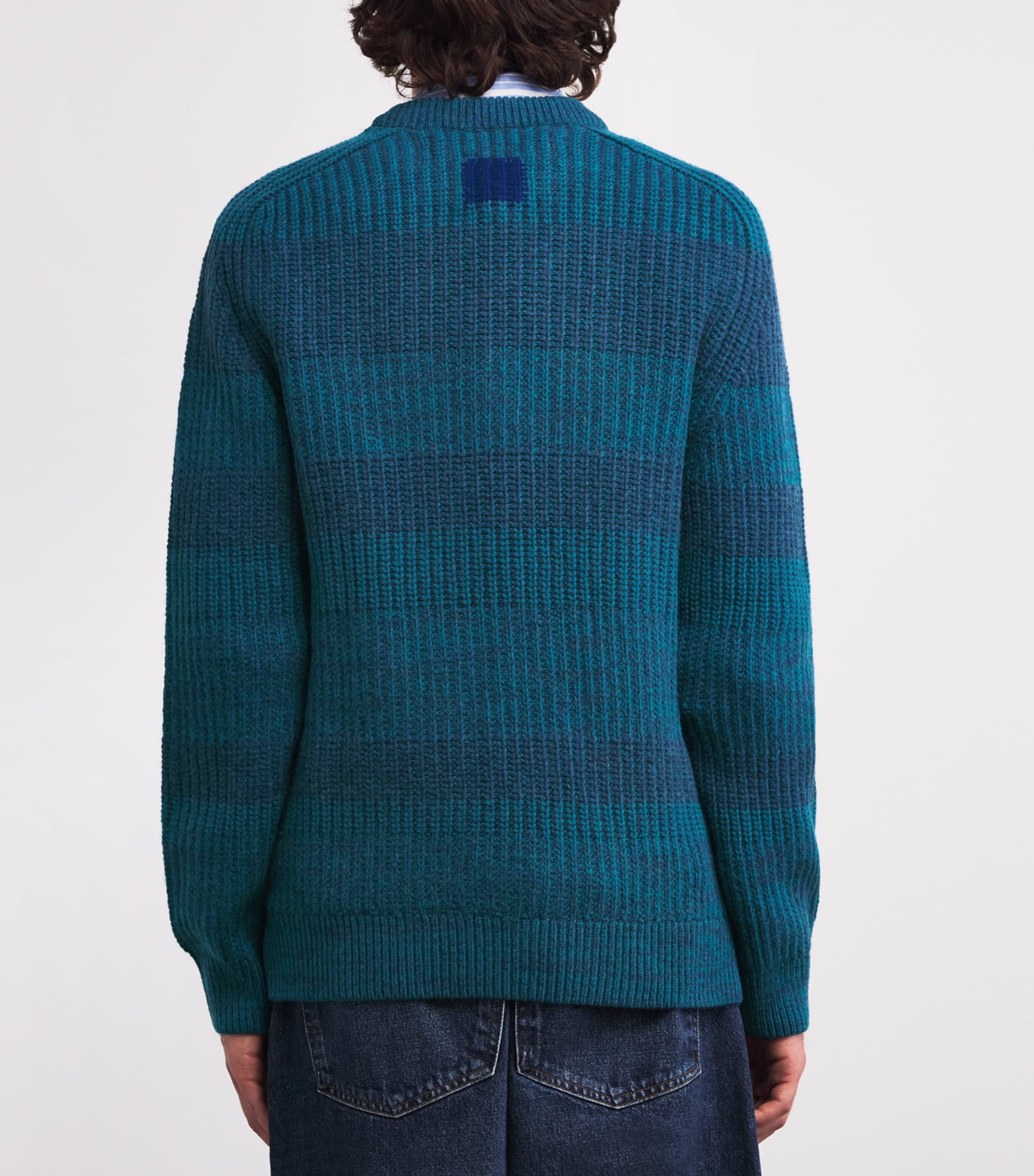x Paul Smith Wool Saddle Sweater ROSETTE BLUE Image 4