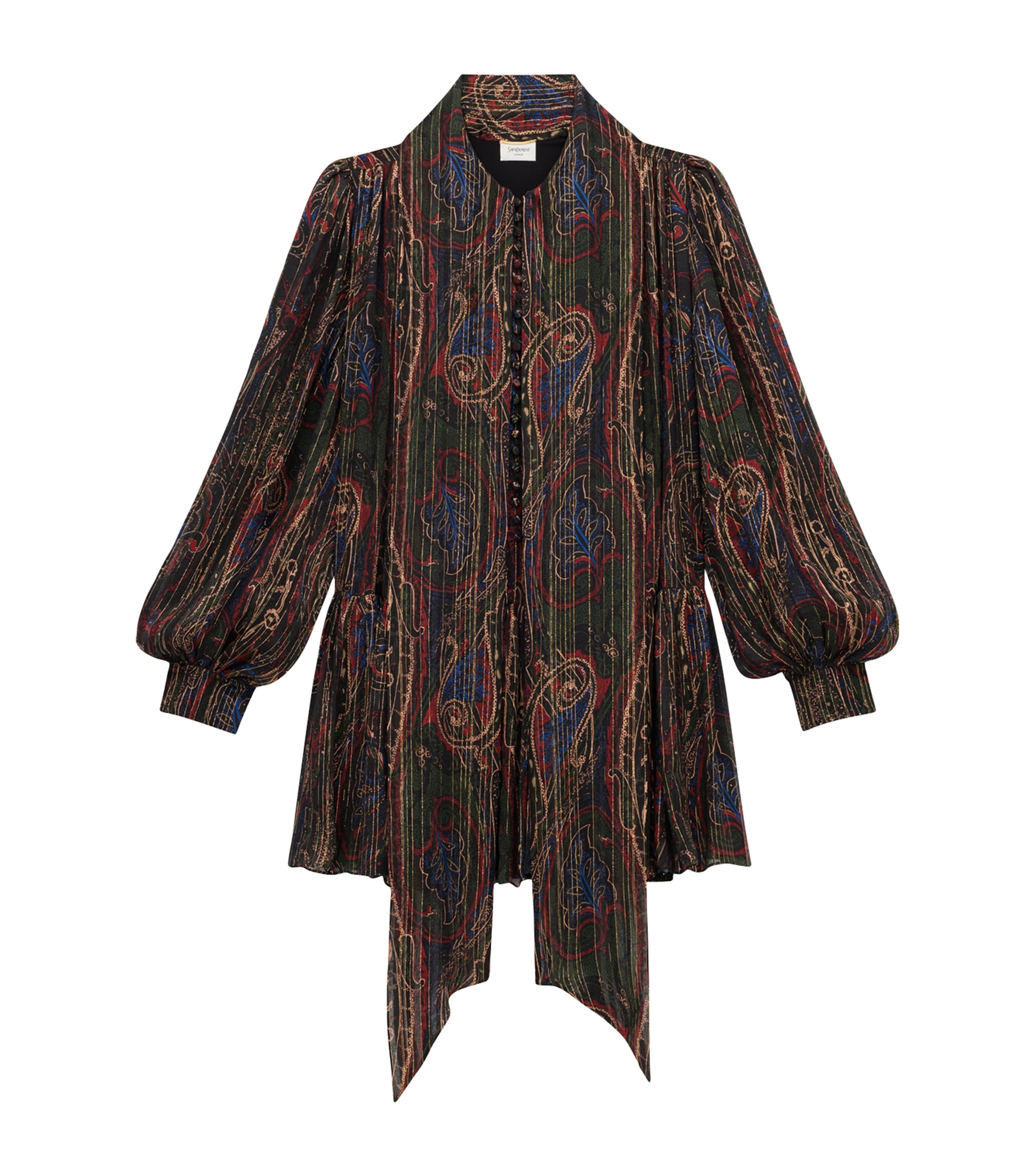 Silk-Blend Patterned Mini Dress 1052 Image 2